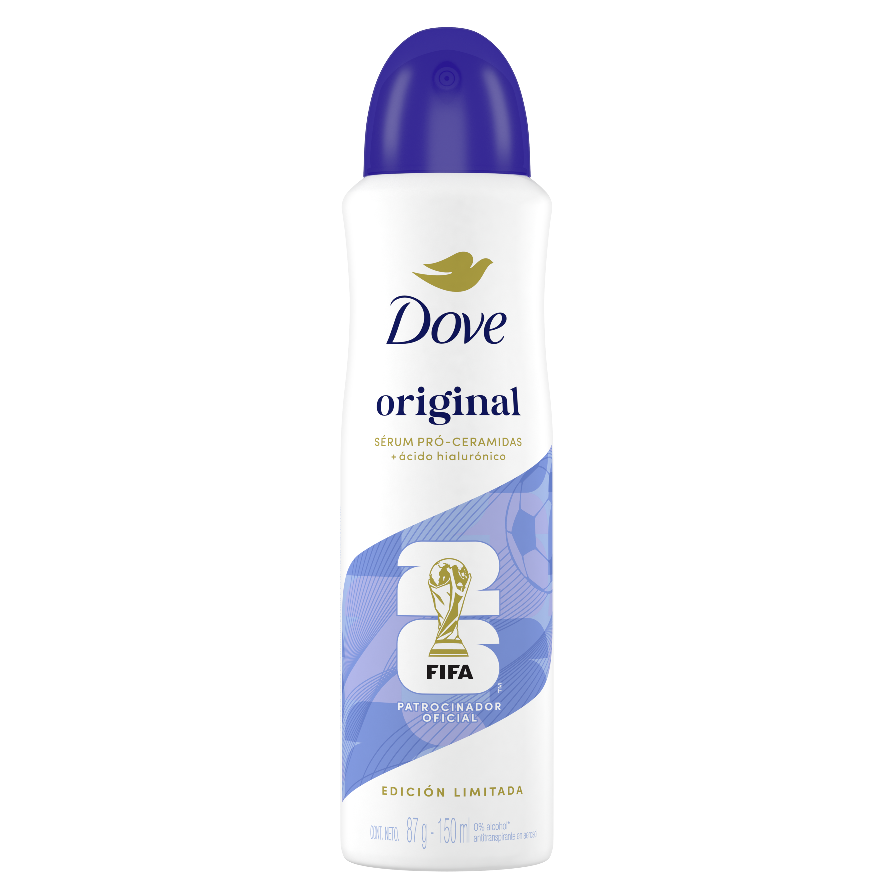 Antitranspirante Dove aerosol original 150ml para axilas humectadas