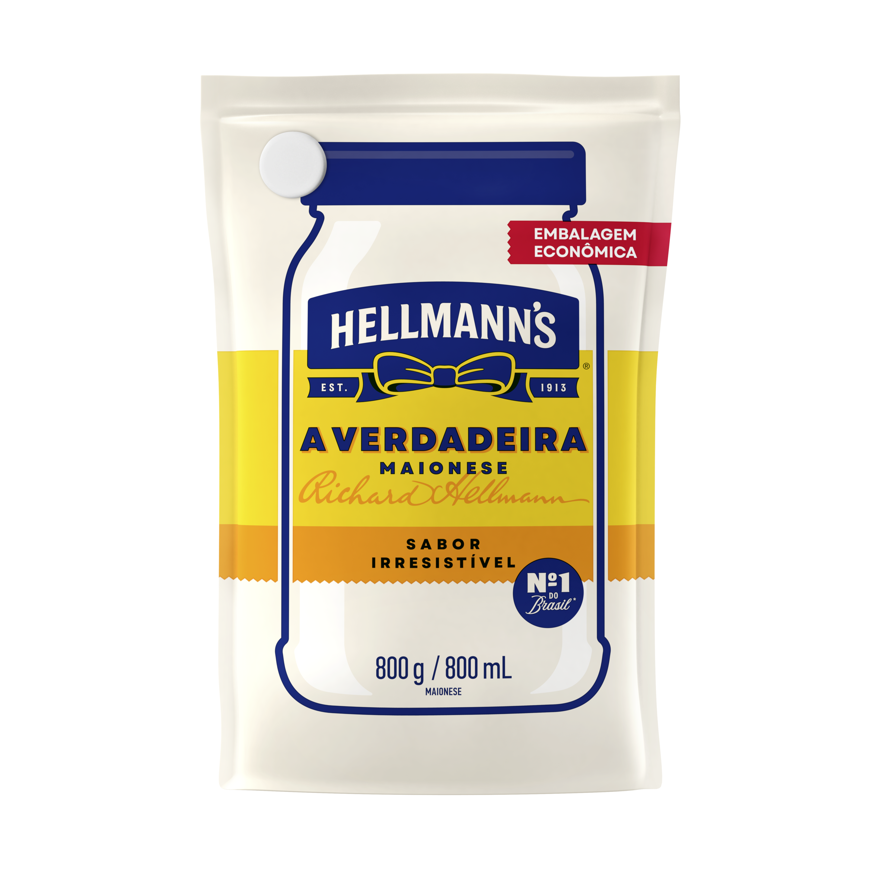 Maionese Hellmann's Doypack 800g packshot