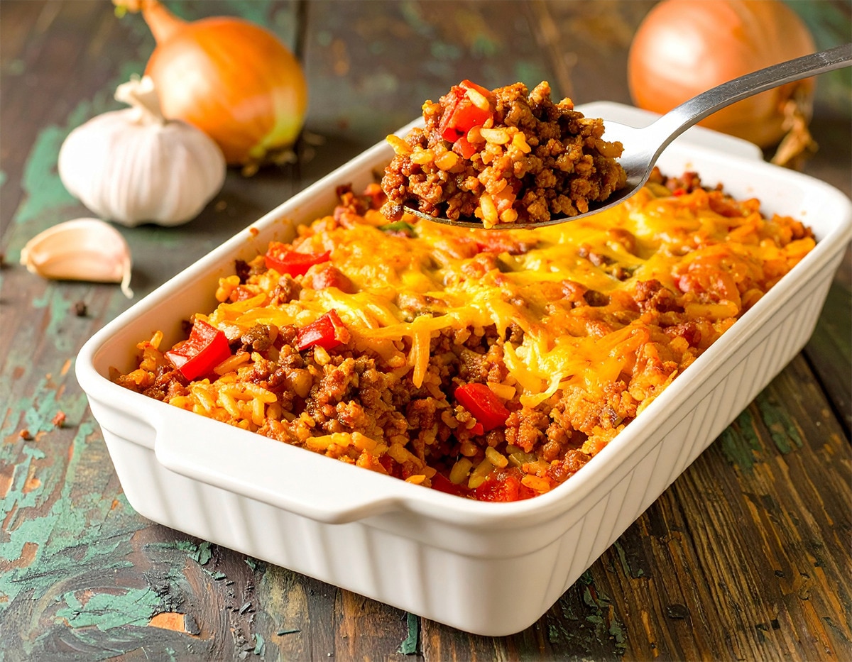 Hackfleisch-Reis-Auflauf 40 Min  recipe