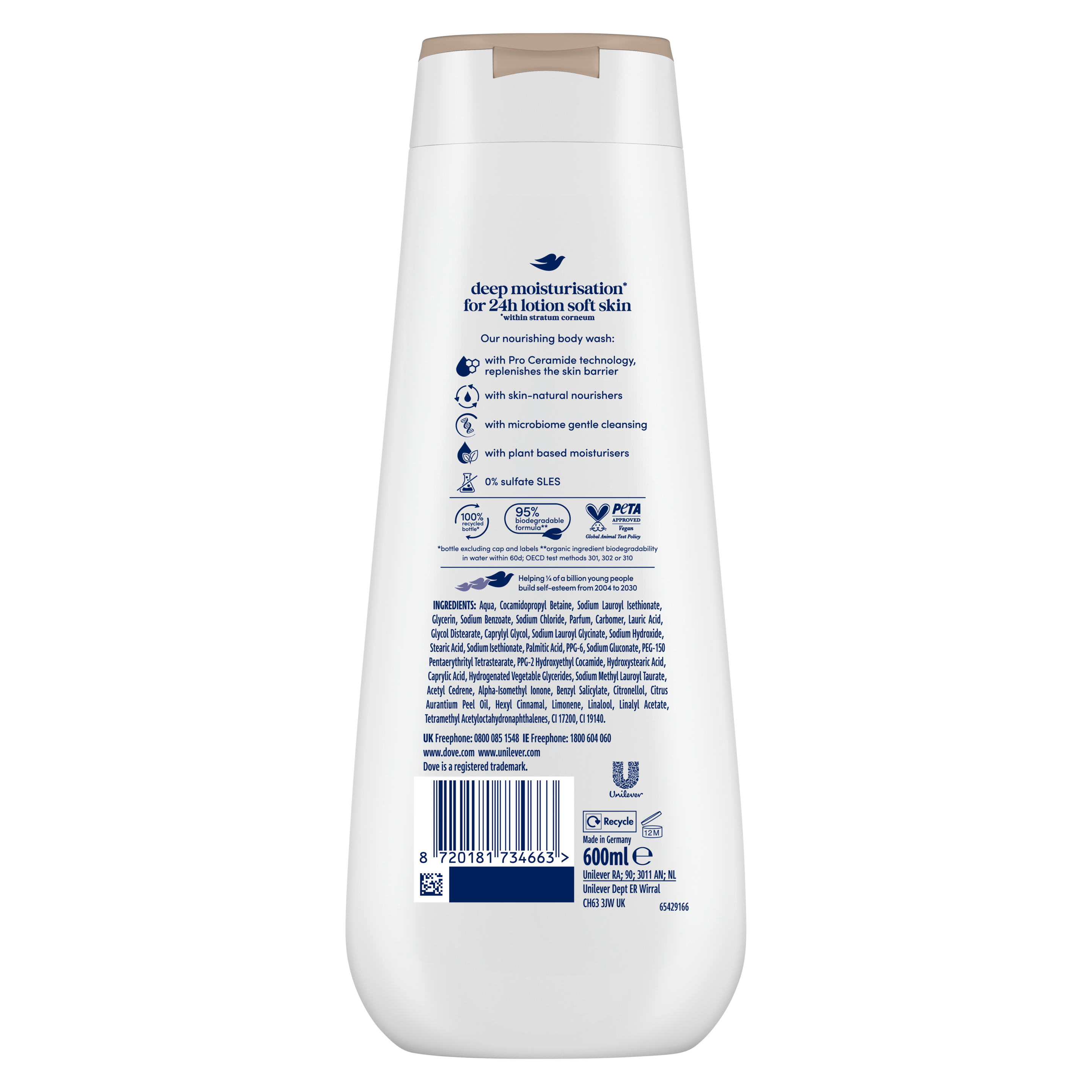 Dove Nourishing Silk Body Wash 225 ml
