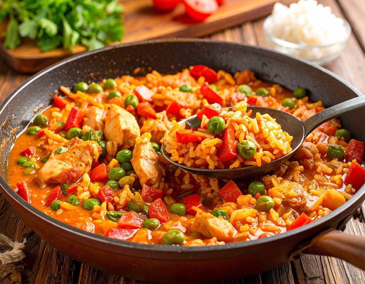 Hähnchen-Reis-Pfanne 25 Min  recipe