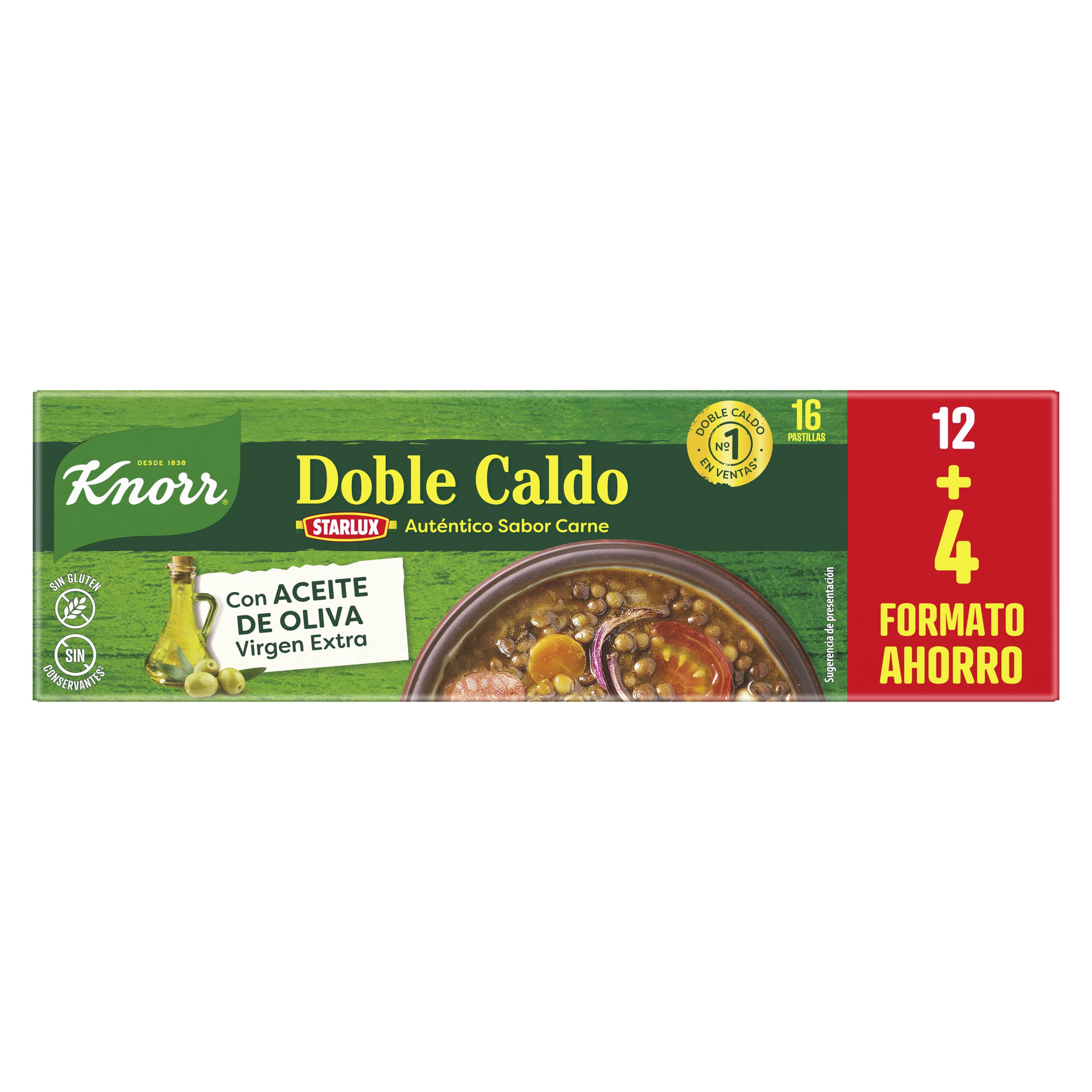 Doble Caldo Carne 16 pastillas