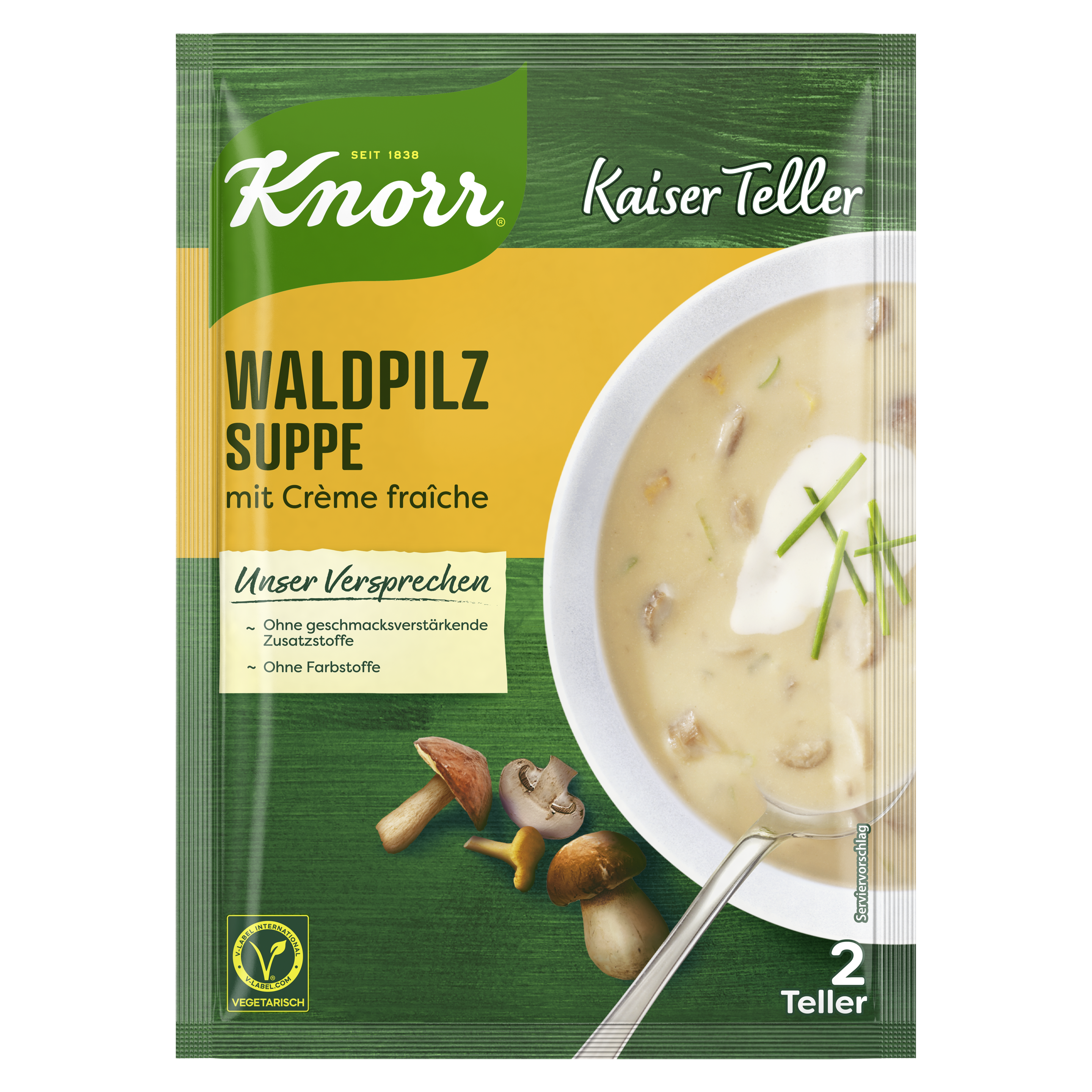 Knorr Kaiser Teller Waldpilz Suppe 2 Teller 48g packshot