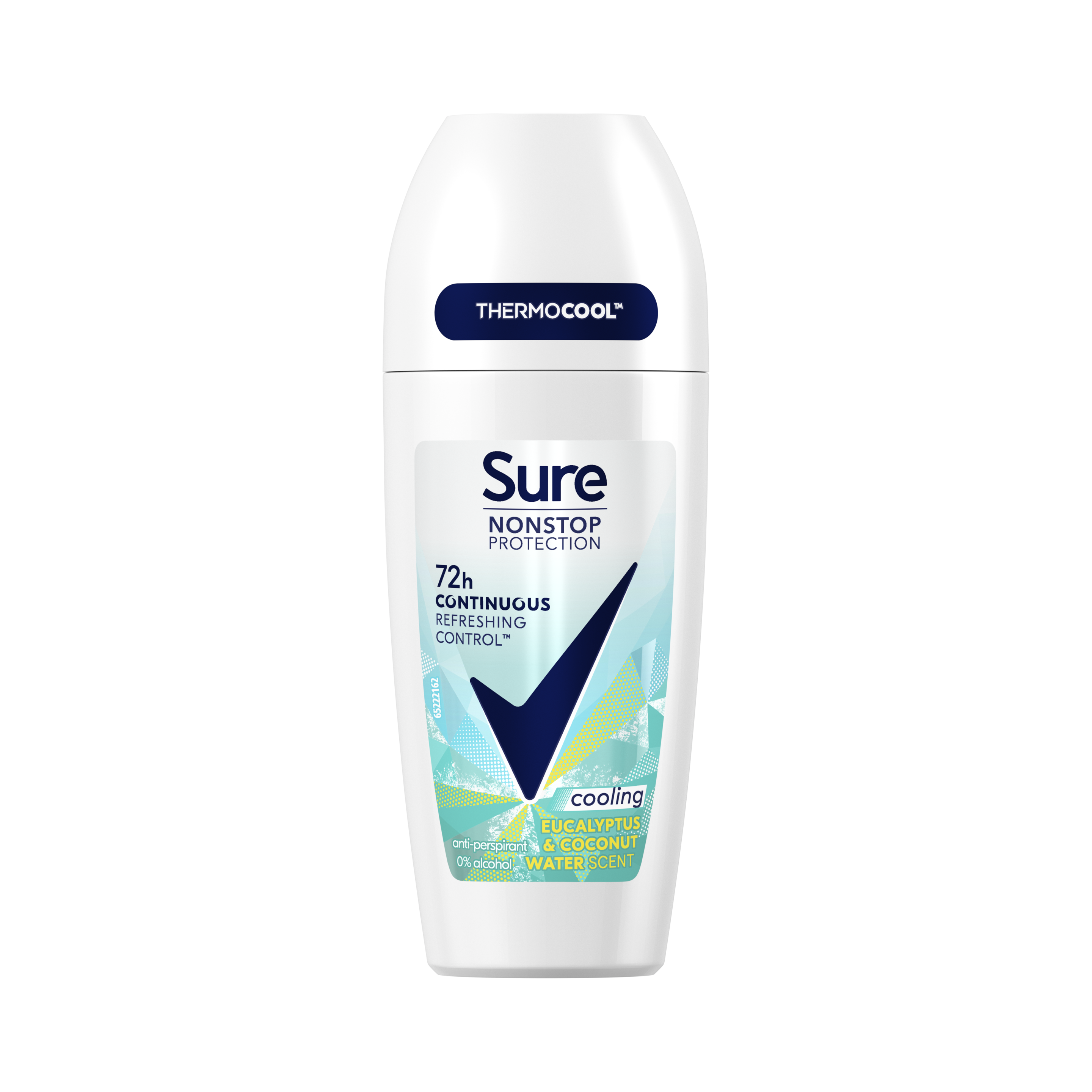 Sure Women Nonstop Protection Eucalyptus & Coconut Water cooling deodorant Anti-Perspirant Roll On 72h non-stop sweat & odour protection 6x 50 ml packshot
