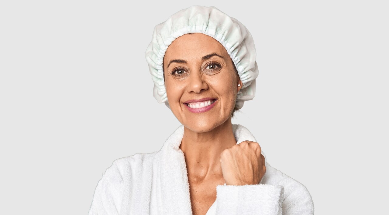 Cover with a shower cap.