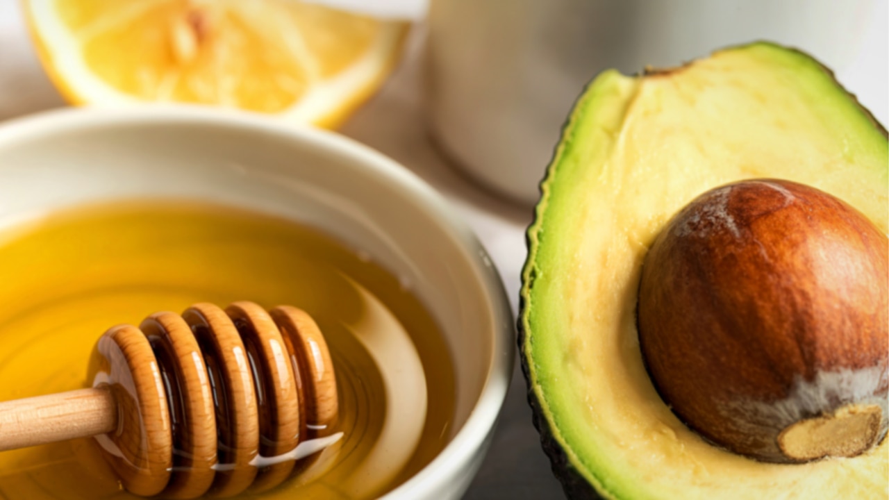 2. Avocado + Honey + Olive Oil