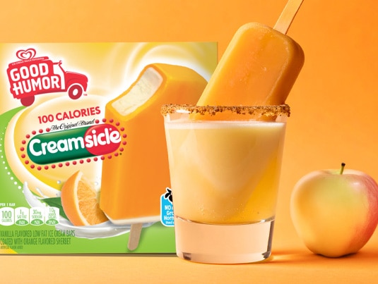 Good Humor Creamsicle Bar Cider Mocktail Float