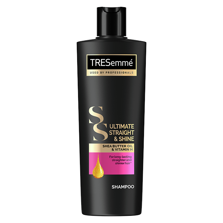 A 170ml bottle of Ultimate Straight And Shine Shampoo
