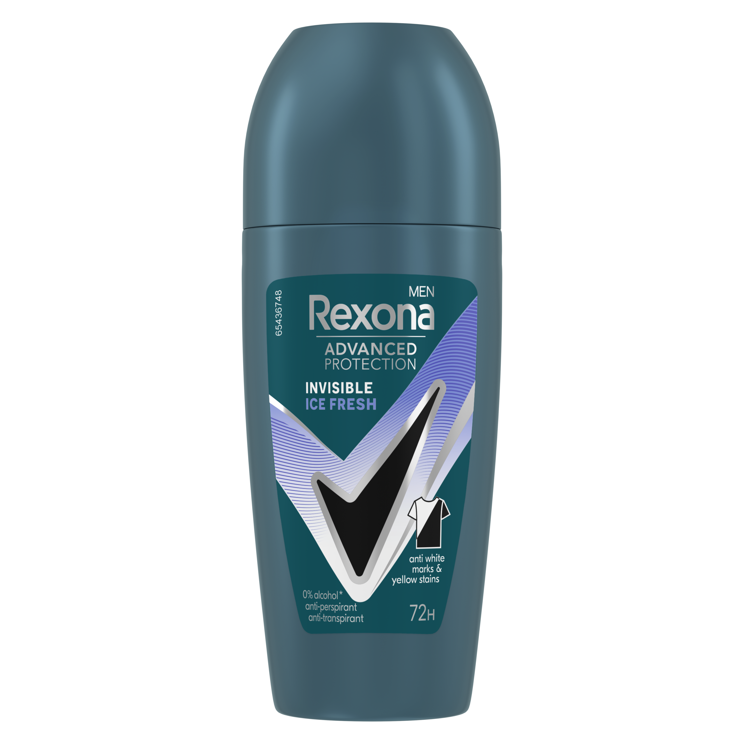 Rexona 72h Advanced Protection Antiperspirant Deo Roll-on Invisible Ice til mænd  50 ml packshot