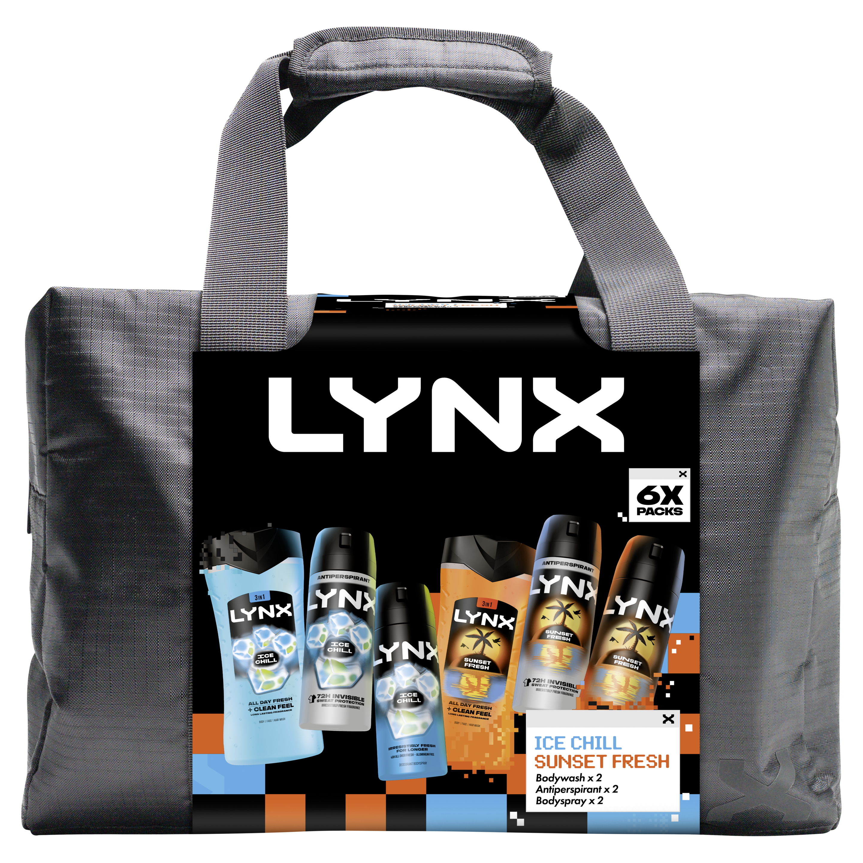 Lynx On-the-Go Weekend Bag Gift Set 6 pc packshot