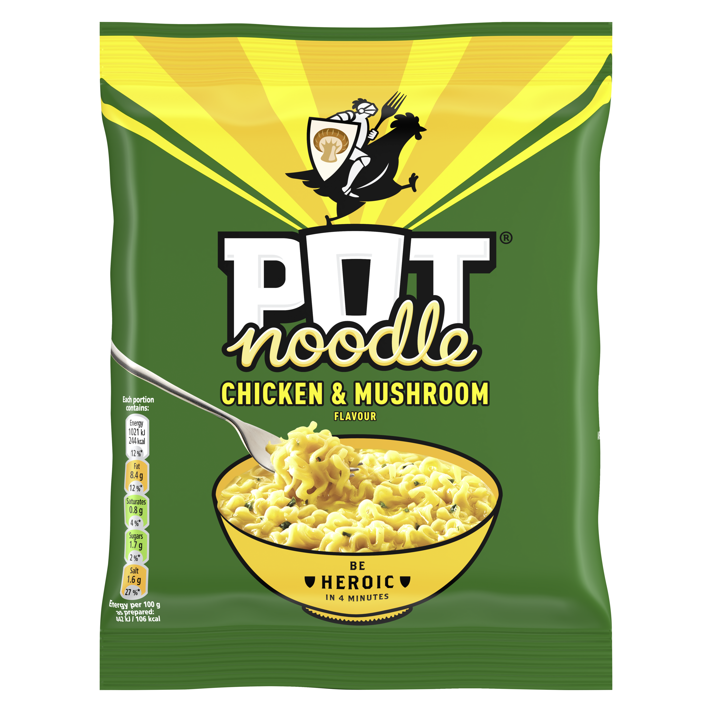 Pot Noodle Chicken & Mushroom Instant Noodles Block 112 g