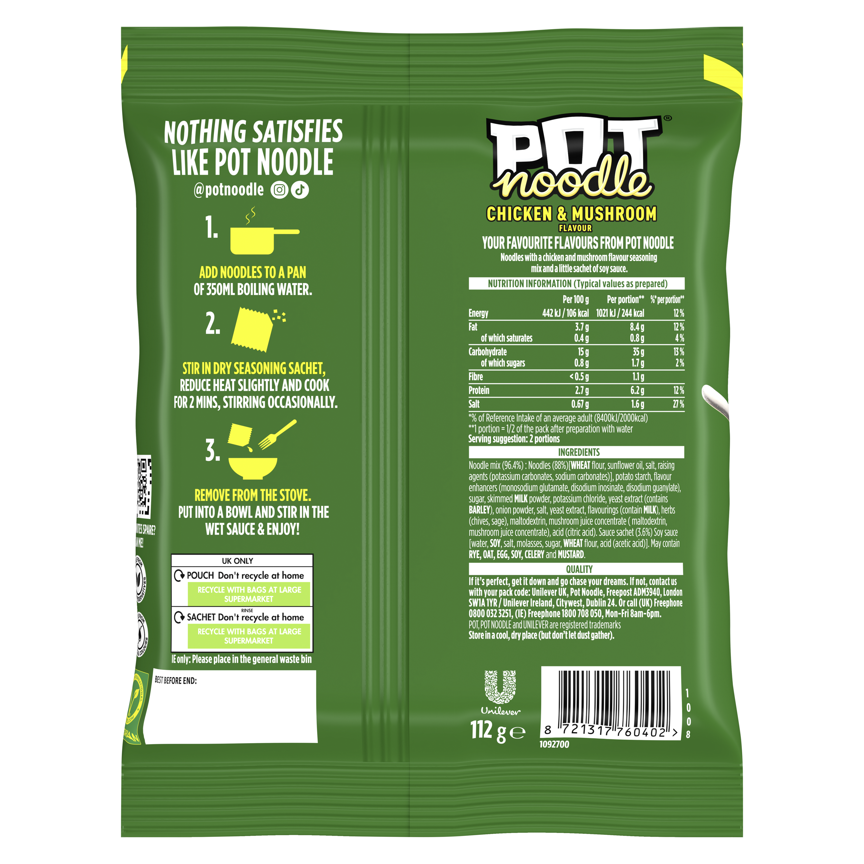 Pot Noodle Chicken & Mushroom packshot