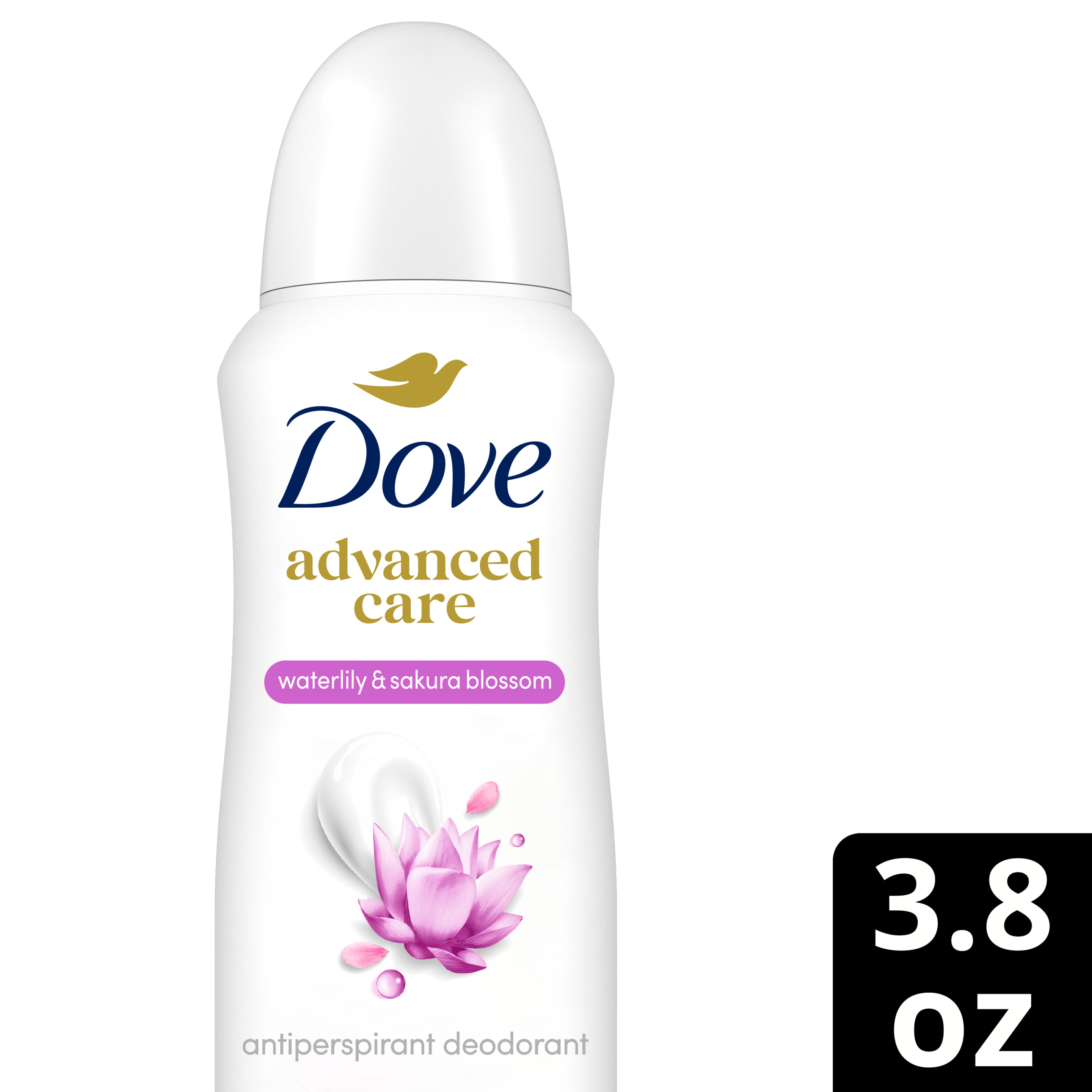 Dove Advanced Care Waterlily & Sakura Blossom Antiperspirant 3.8 oz packshot