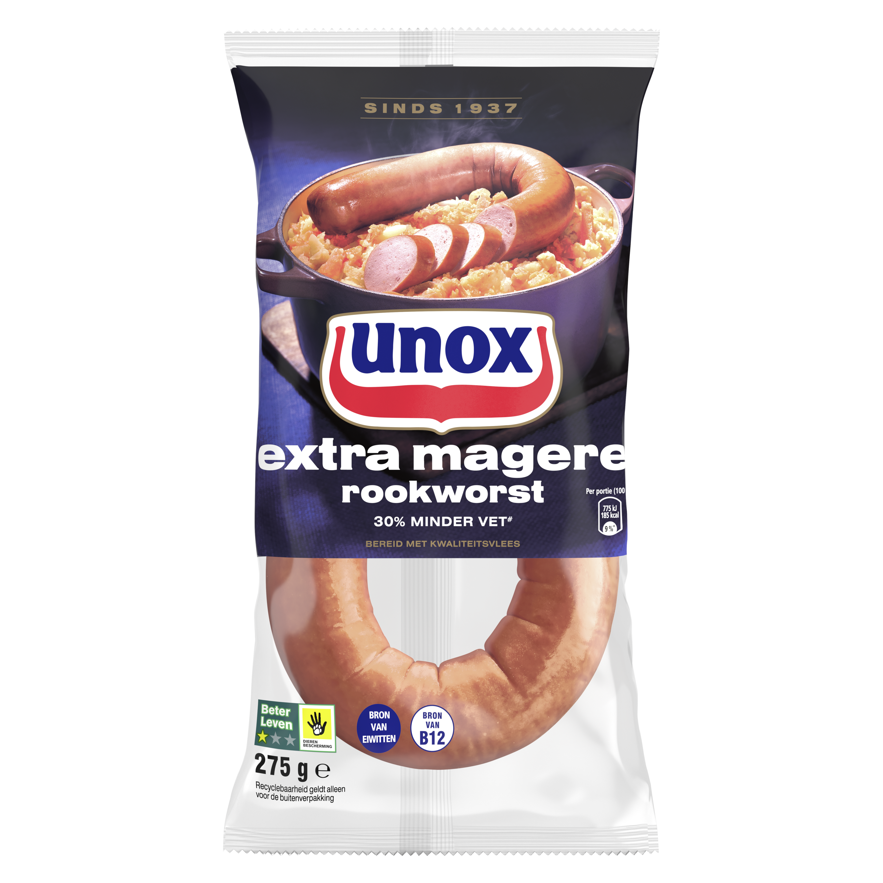 Unox  Rookworst mager 275 g packshot