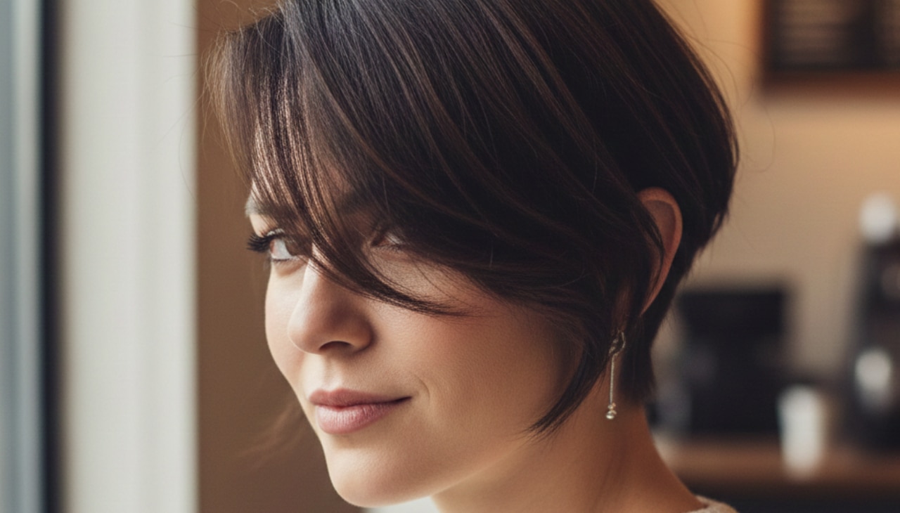 Short Hair with Deep Side Parting-