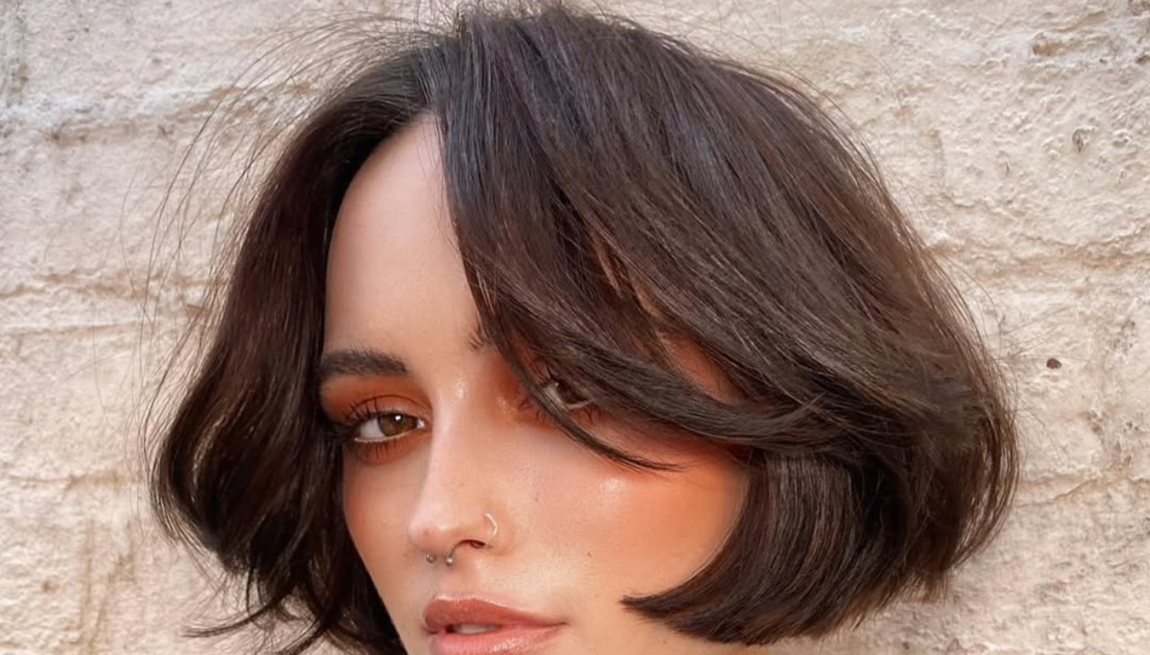 Soft Bob with Middle-Parted Bangs-