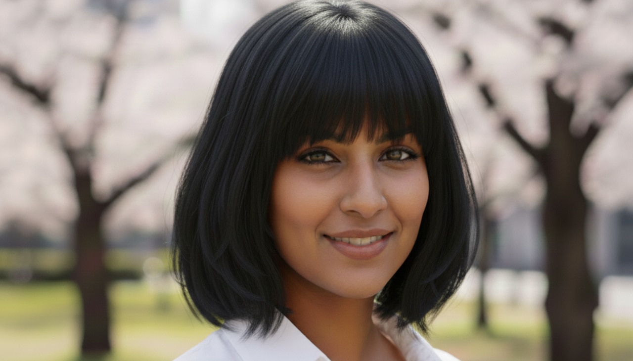 Subtle Layers and Full Bangs-