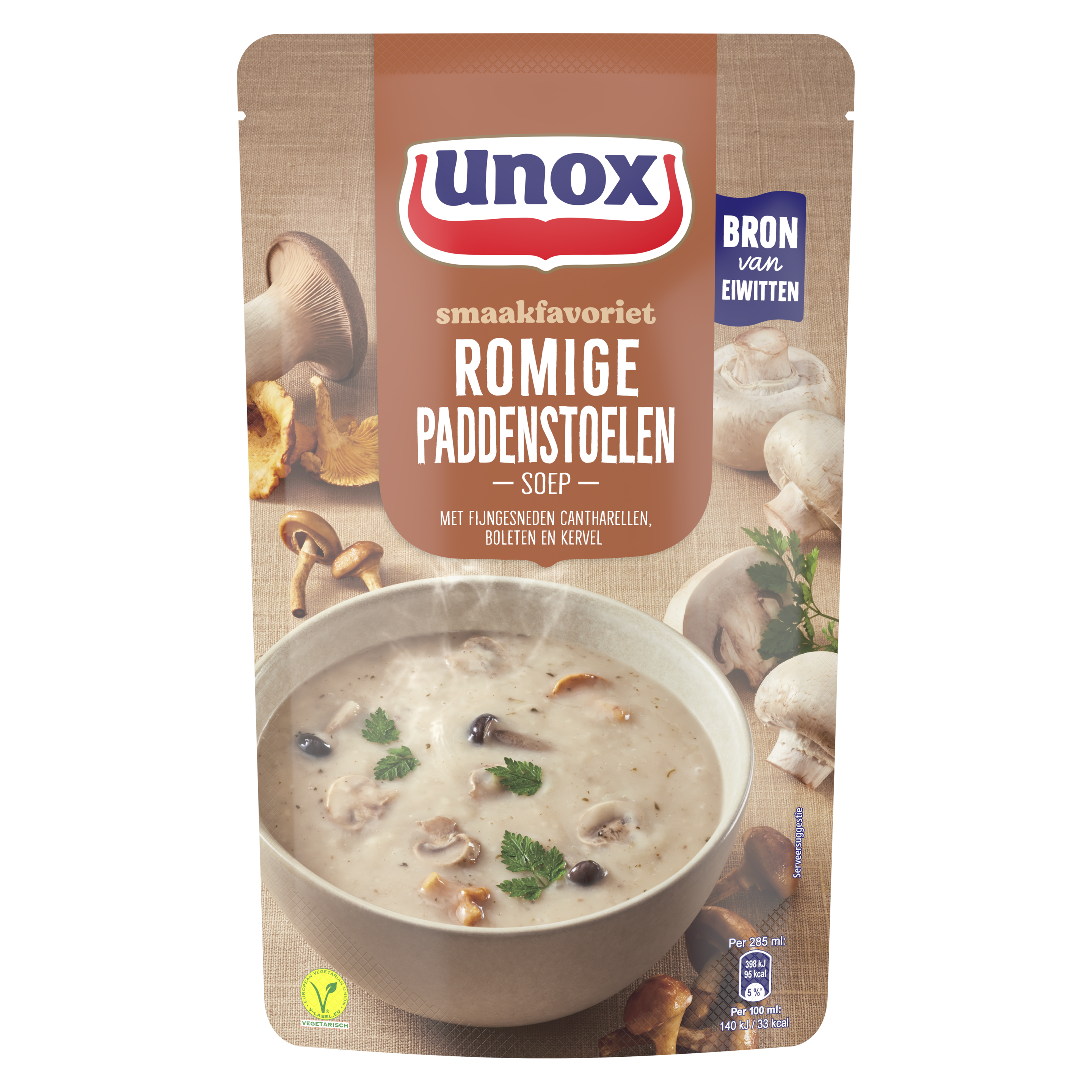 Unox  Soep In Zak Bospaddenstoelensoep 570 ml packshot