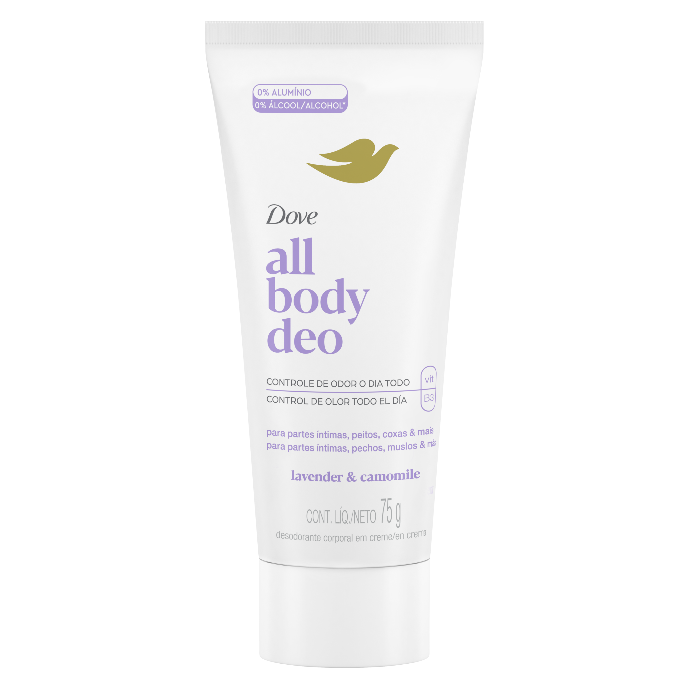 Dove® All Body Deo Lavender en Crema – Frescura y protección para todo tu cuerpo packshot
