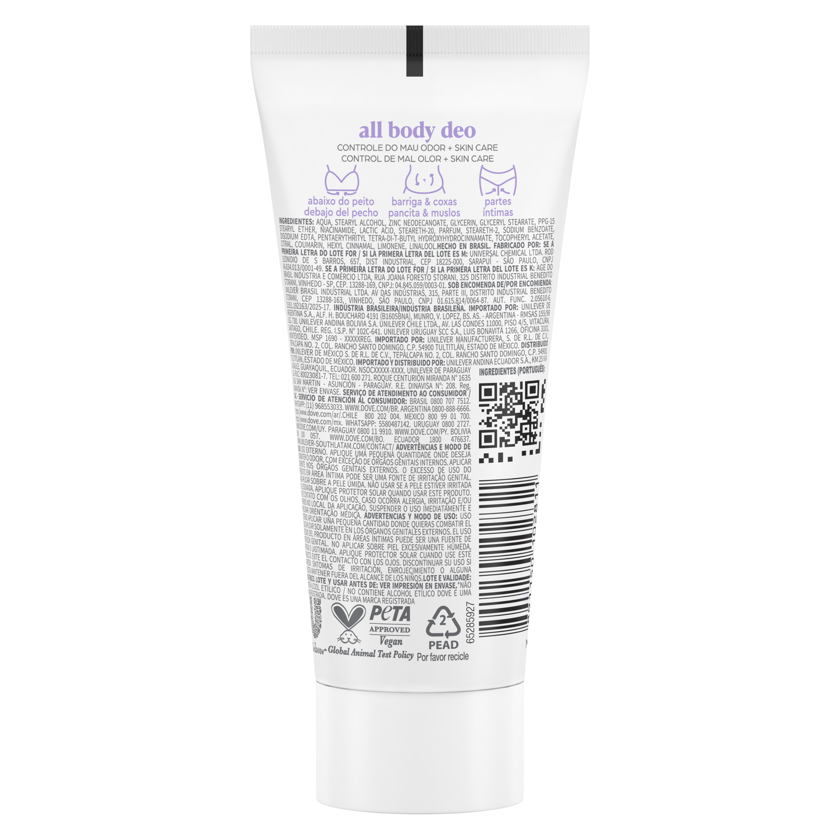 Desodorante Corporal en Crema Dove All Body Deo Lavender & Camomile 75g