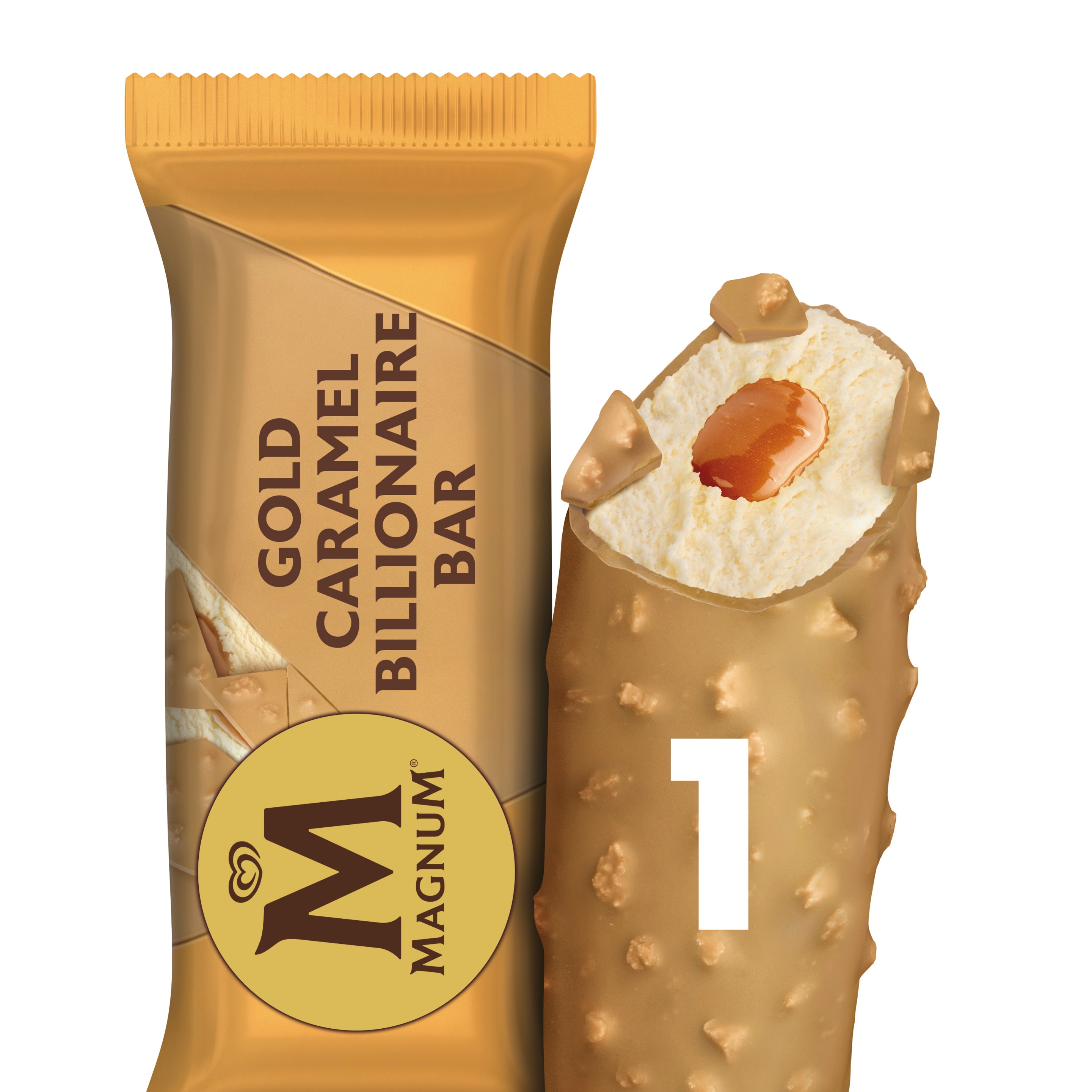 Magnum Gold Caramel Billionaire Riegel 1 x 64 ml - Magnum Deutschland packshot