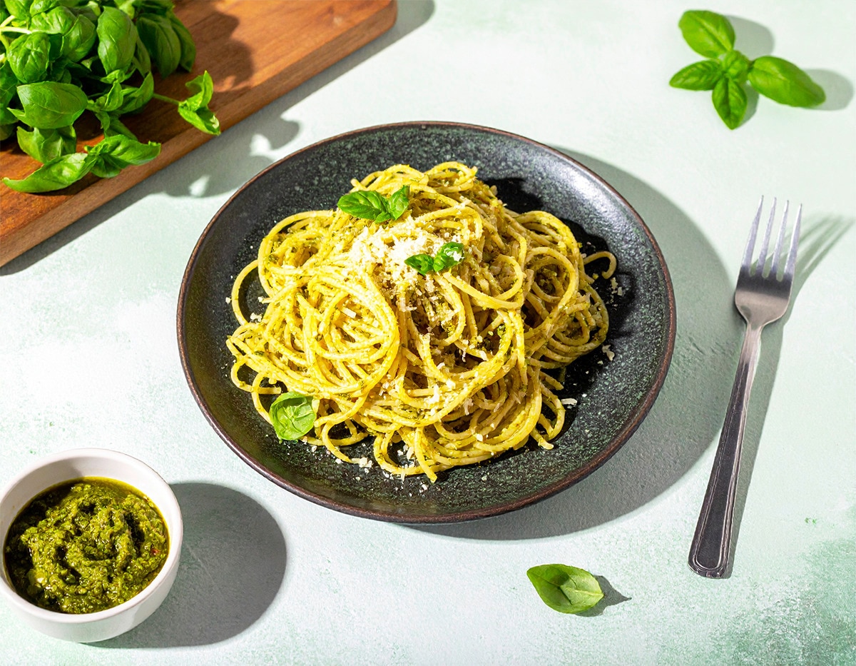Pasta mit Basilikumpesto 15 Min  recipe