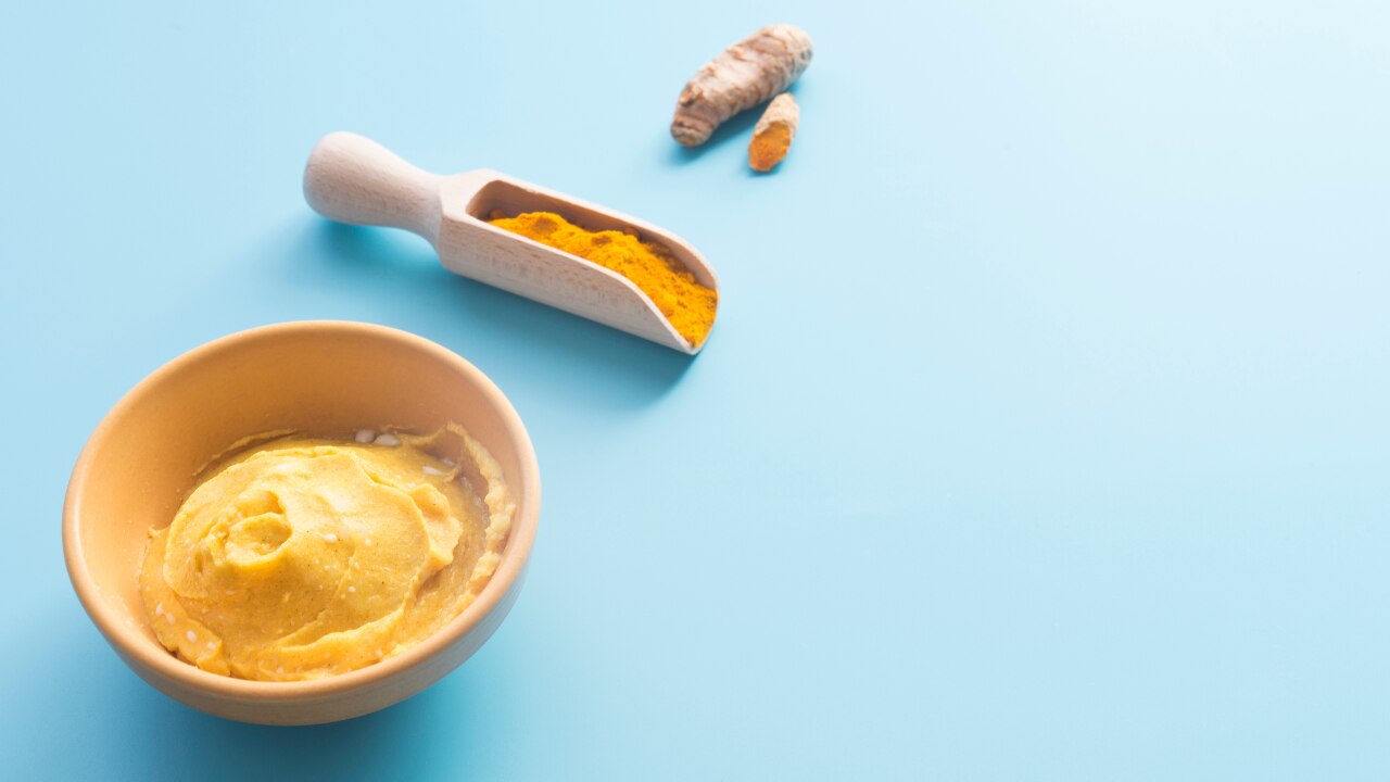 4. Curd & Turmeric