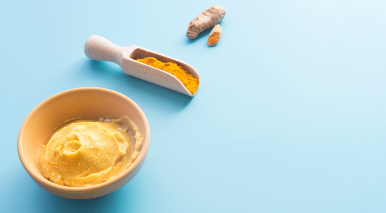 4. Curd & Turmeric
