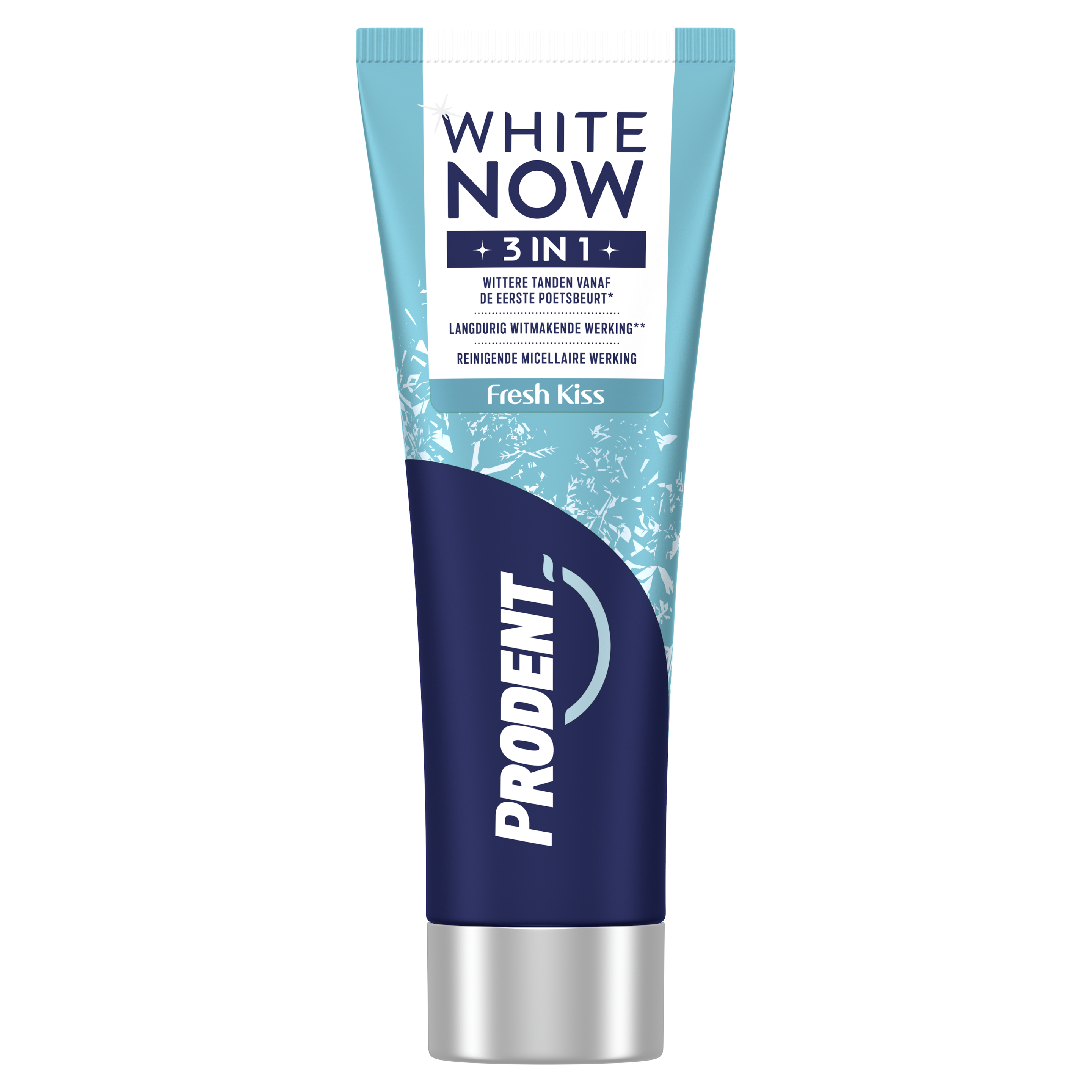 Prodent White Now Fresh Kiss 3-in-1 75ml - Voorkant tube packshot