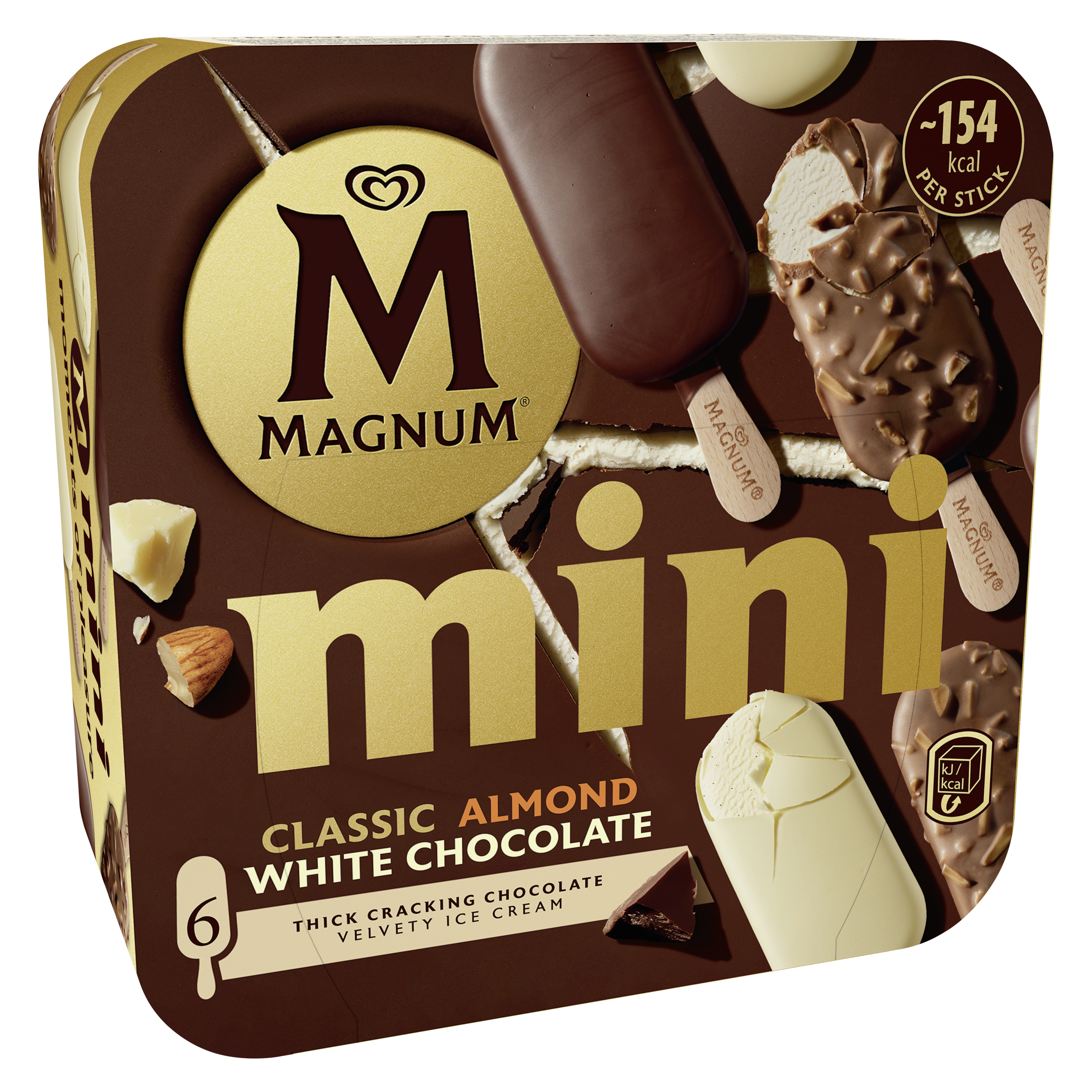 Magnum Mini Classic/Almond/White Chocolate 6x55 ml packshot