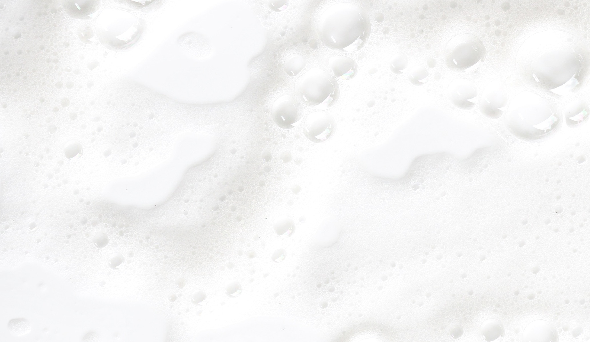 Foamy white product texture