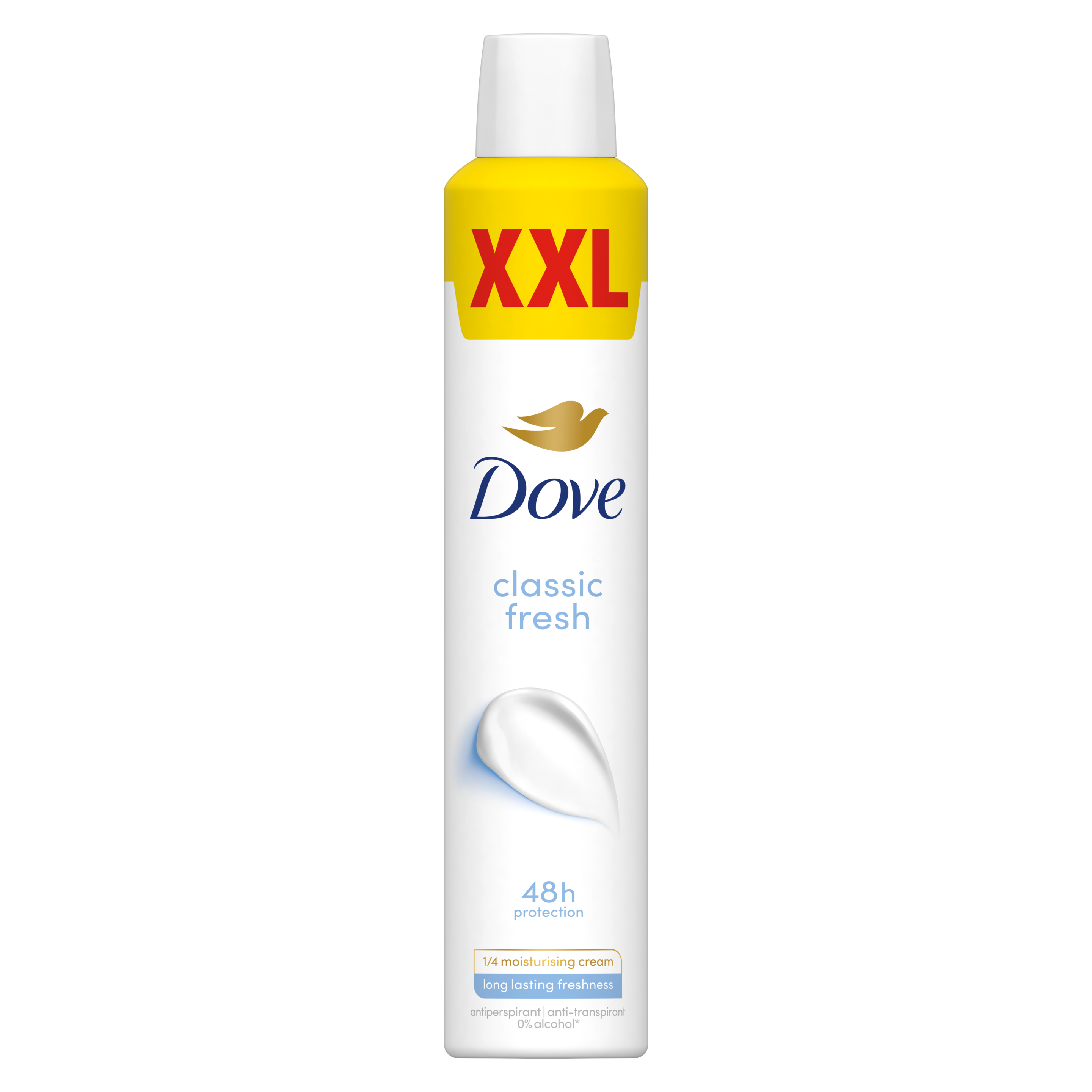 Dove 48h Classic Fresh XXL Deodorant Spray with ¼ moisturising cream 300 ml