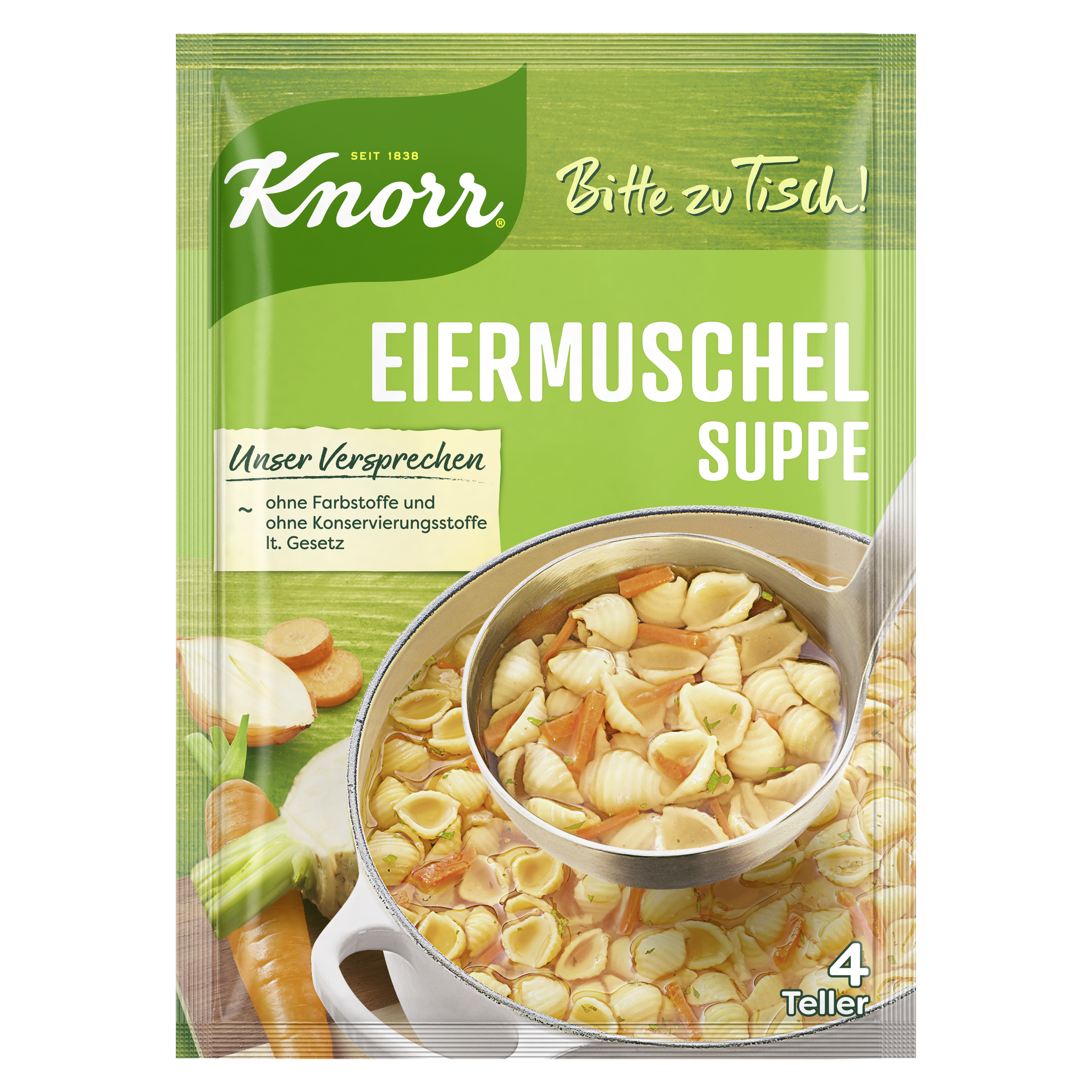 Knorr Bitte zu Tisch! Eiermuschel Suppe 4 Teller 59g packshot