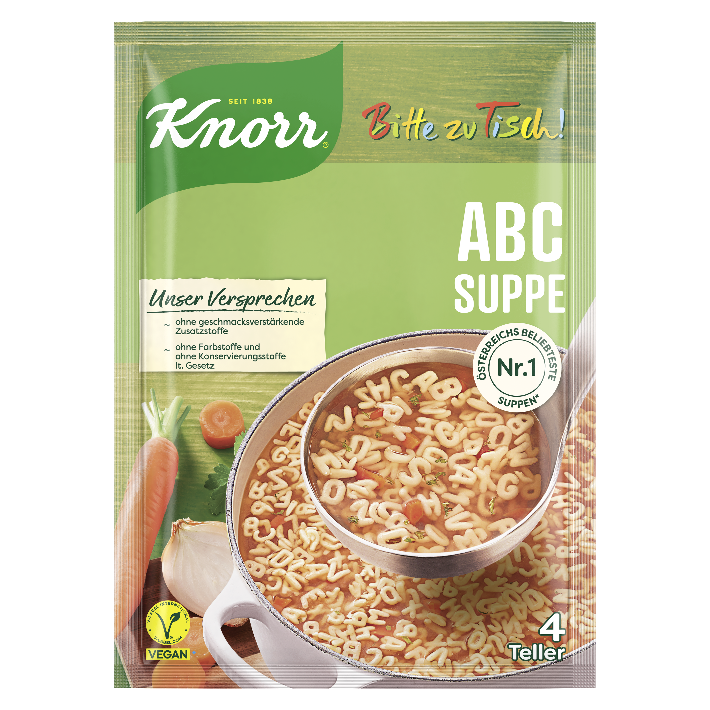 Knorr Bitte zu Tisch! ABC Suppe 4 Teller 109g packshot