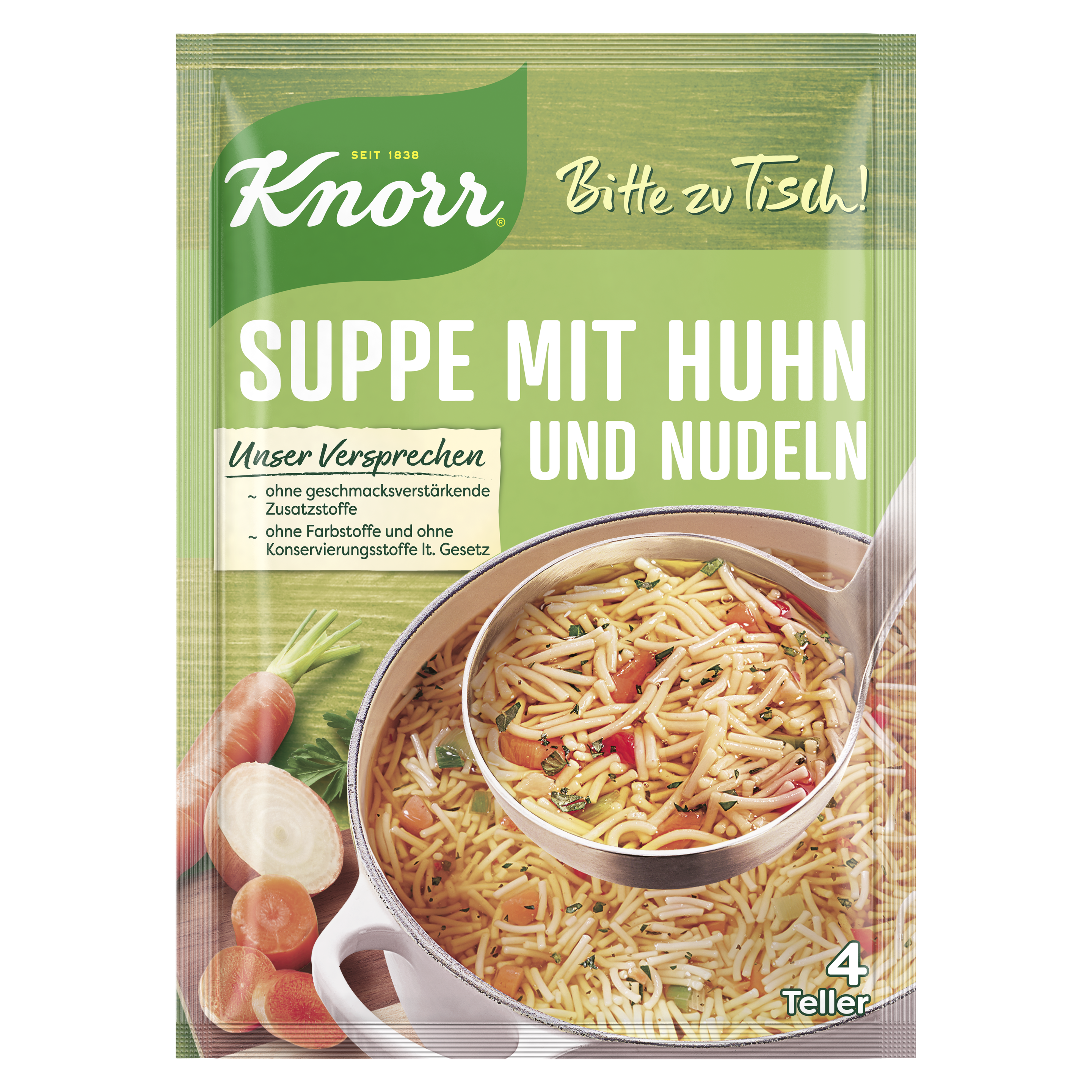 Knorr Bitte zu Tisch! Suppe mit Huhn und Nudeln 4 Teller packshot