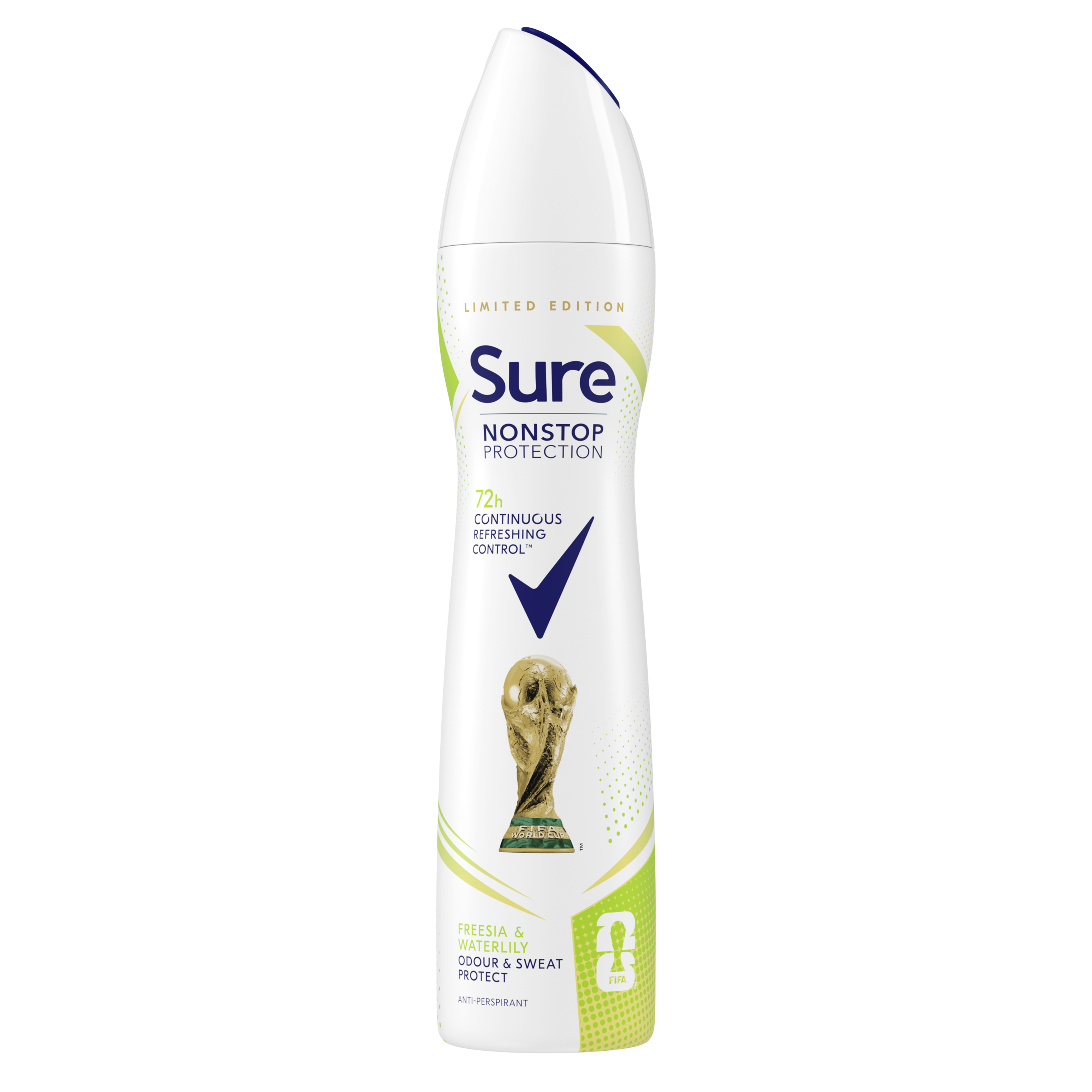 Sure Nonstop Freesia and Waterlily 250ml Front of pack packshot