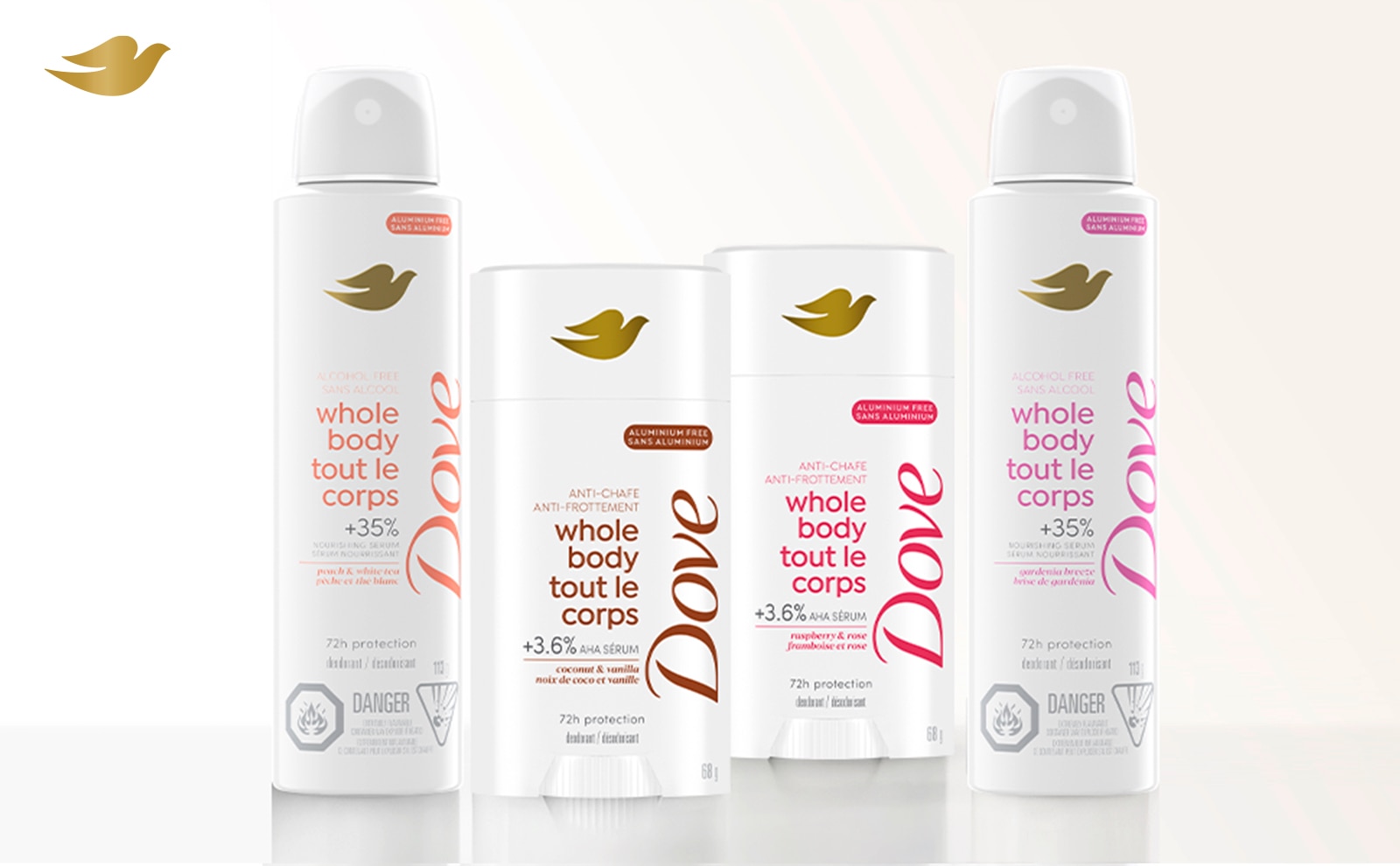 Dove Whole Body Deodorant Range