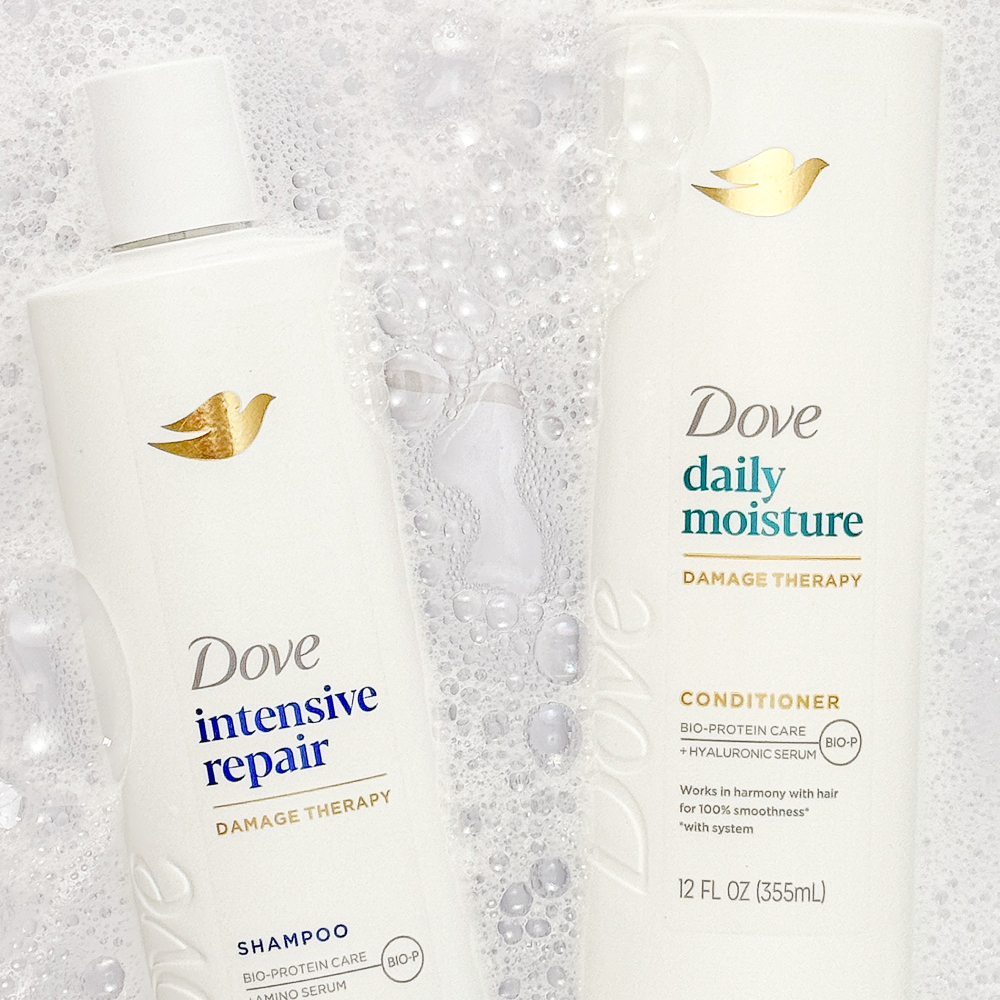 Rnage image shot of the Dove Shampooe products