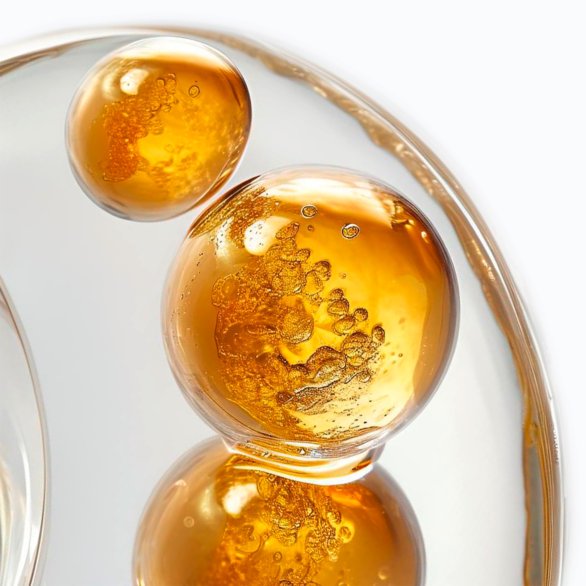 Close-up texture shot showing yellow and white bubbles