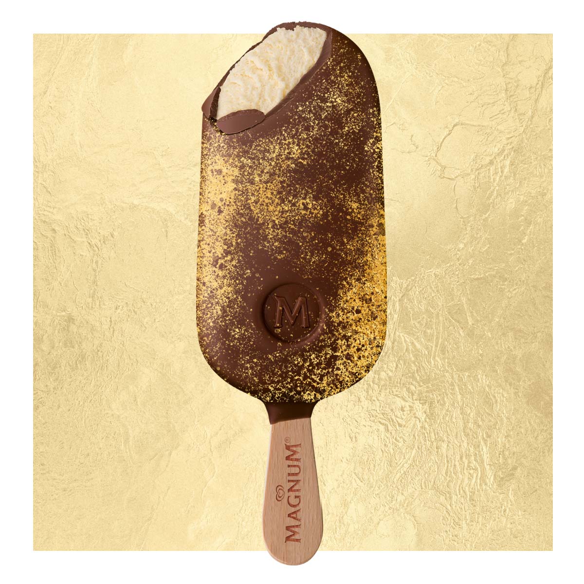 Magnum ice cream covered in edible gold dust