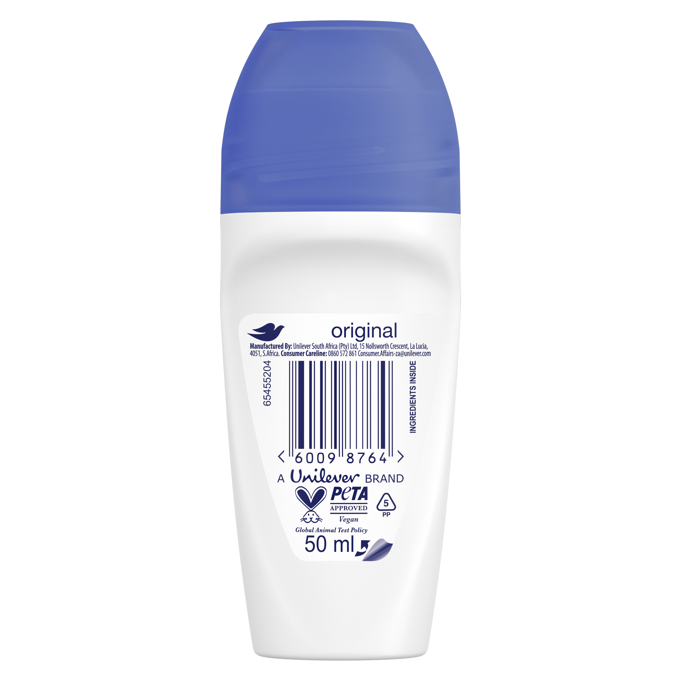 Dove Advanced Care  Original  Antiperspirant Roll On Deodorant  50ml packshot