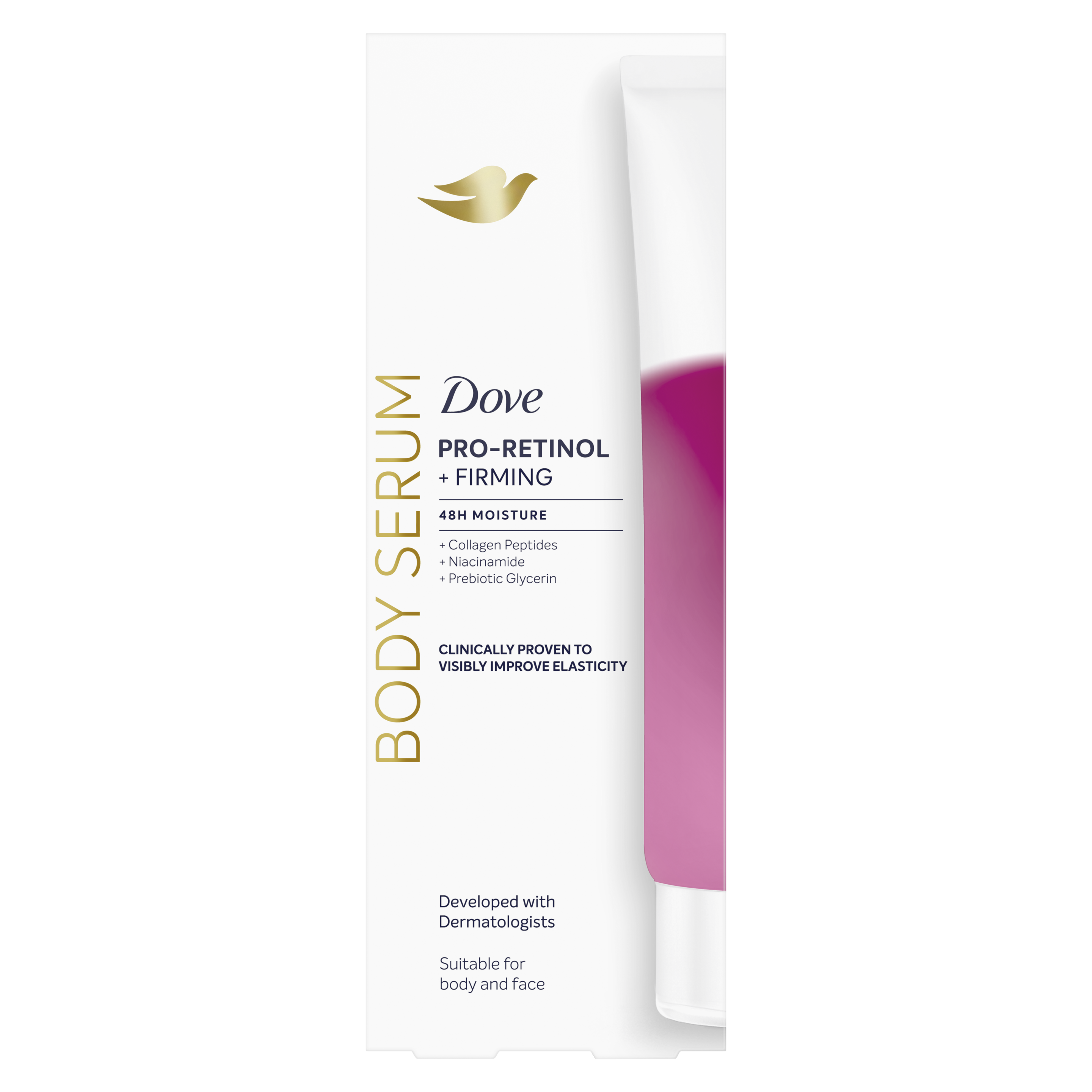 Сироватка для тіла Dove для еластичності шкіри з про-ретинолом packshot