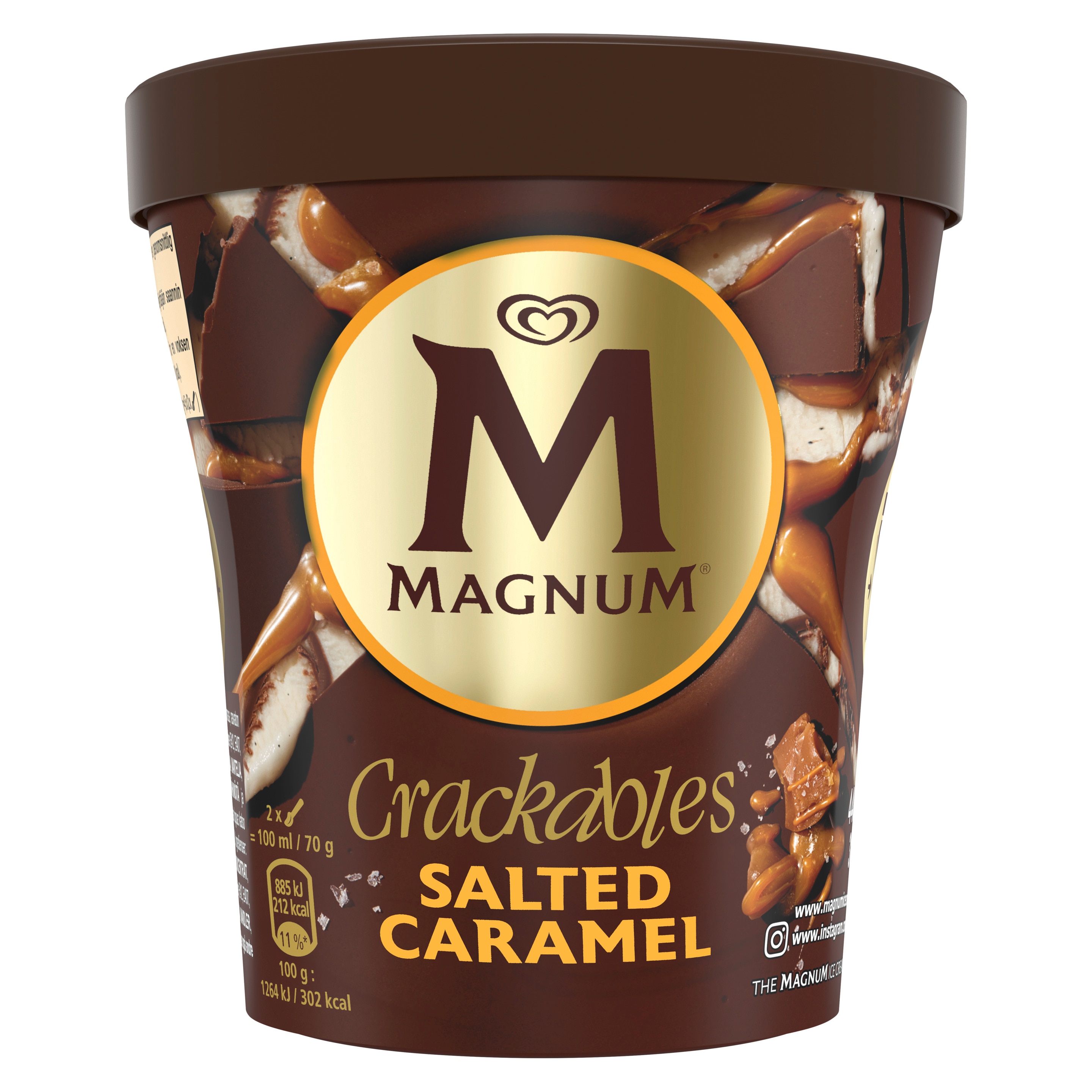 Magnum Double Salted Caramel Ice Cream Tub 440ml packshot