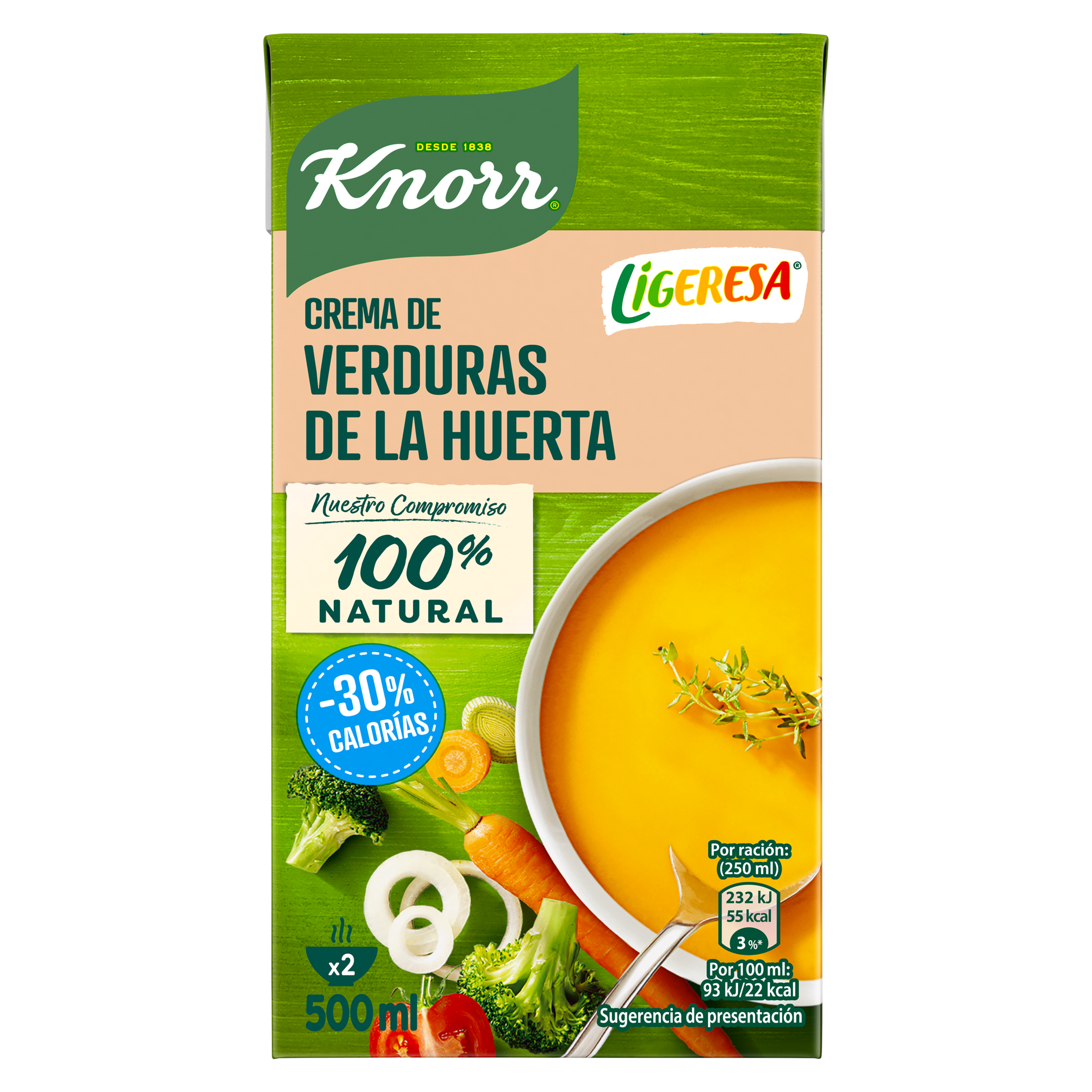 Crema Ligeresa de Verduras de la Huerta 500ml packshot