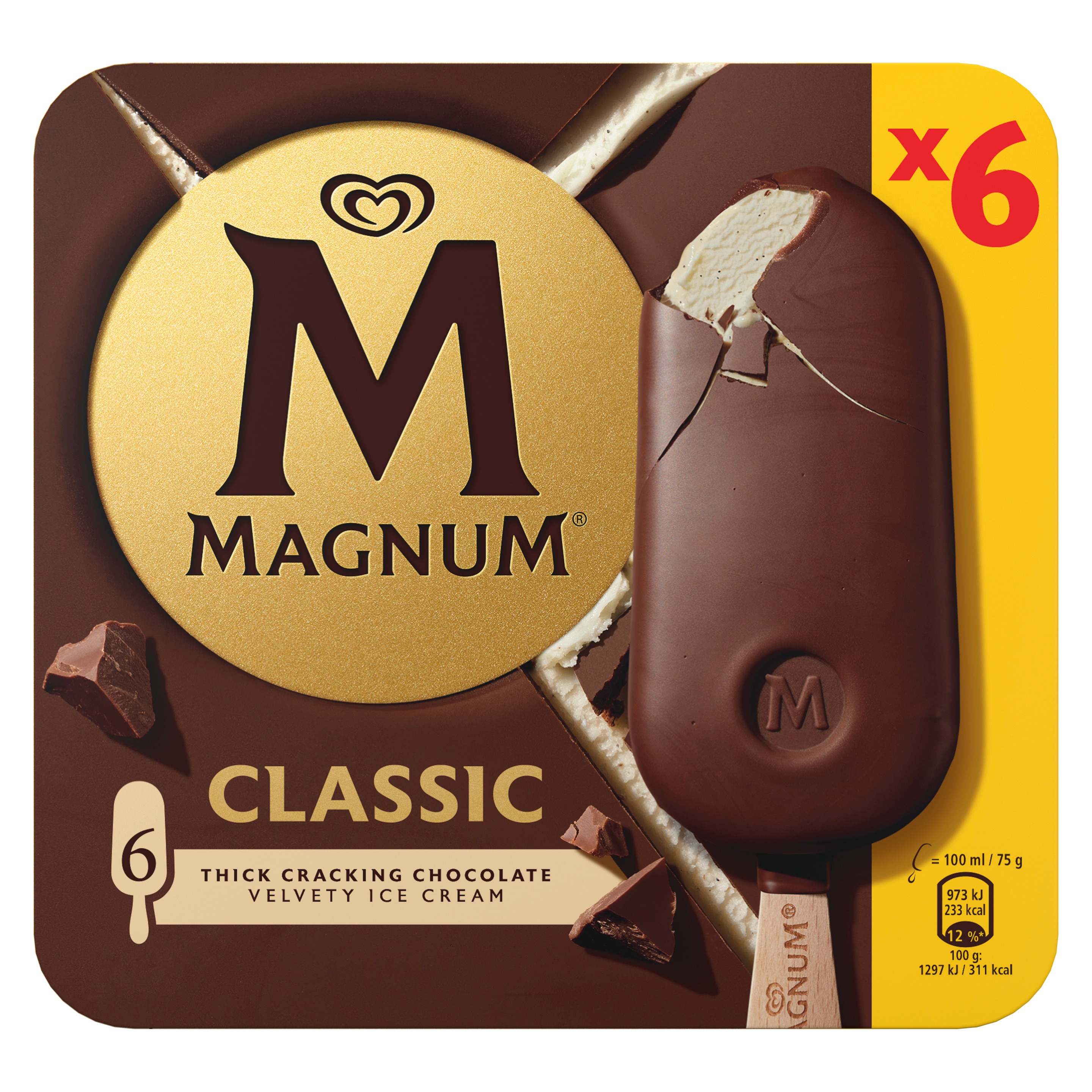 Magnum Classic 6 x 100ml Front