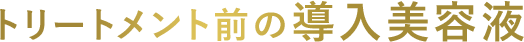 トリートメント前の導入美容液