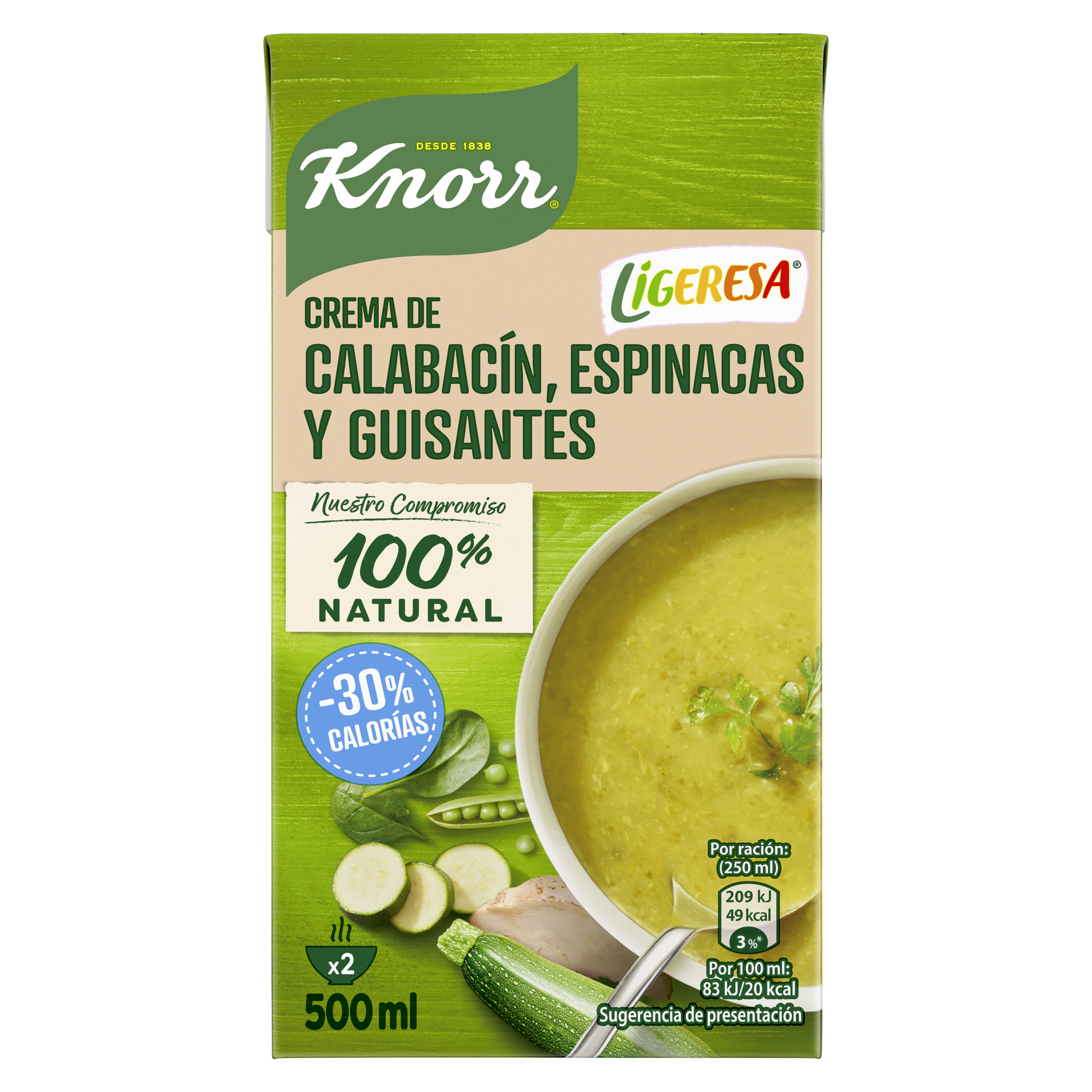 Crema Ligeresa Calabacín packshot