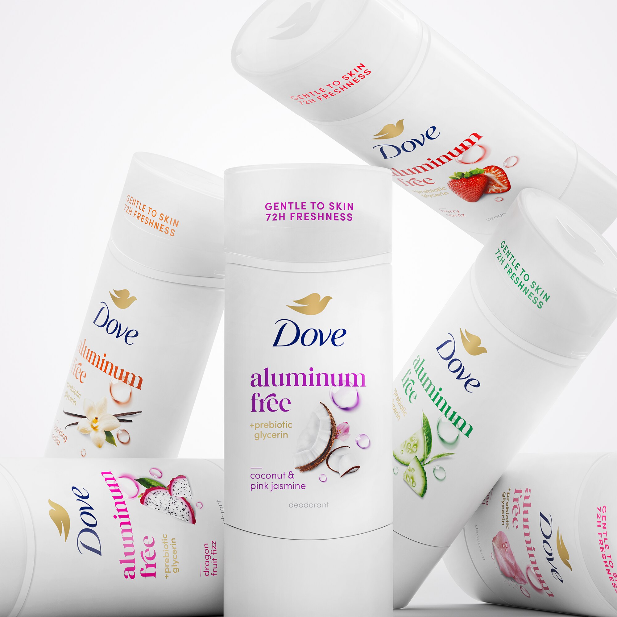 Dove Aluminum-Free Deodorant Stick range
