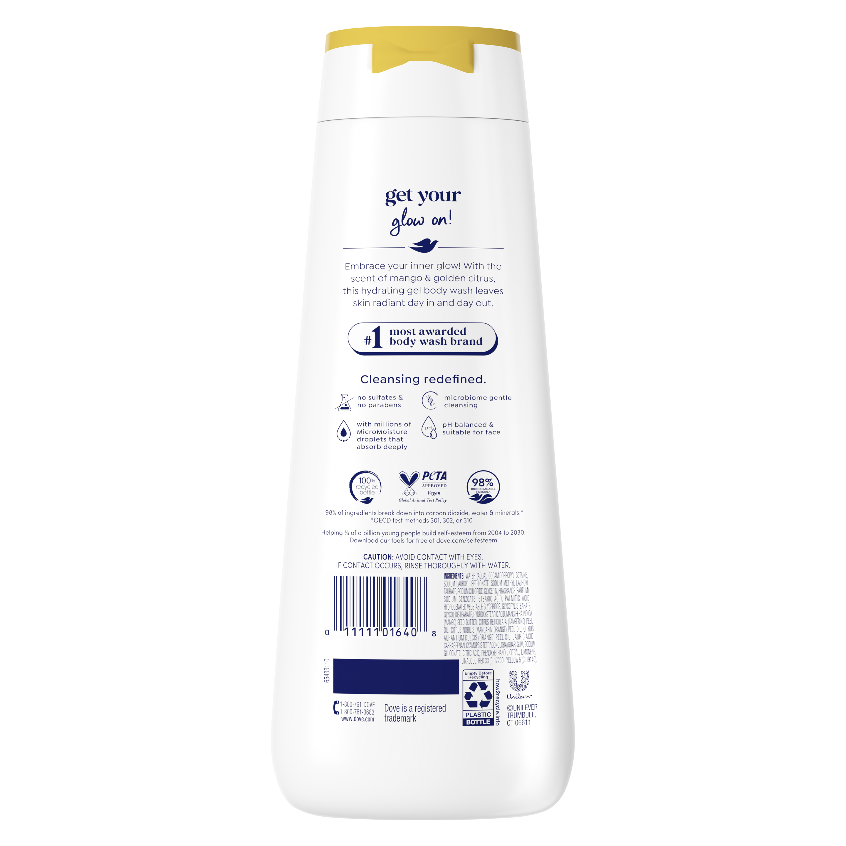 Dove Glow Body Wash Mango Butter & Golden Citrus