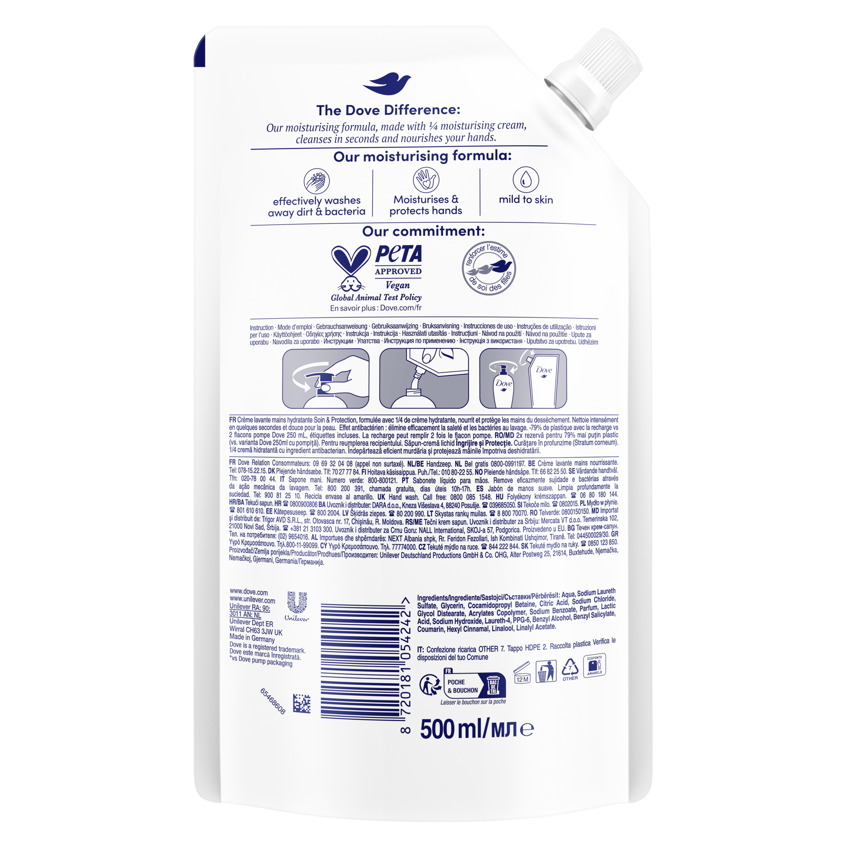 Savon Liquide Mains Care & Protect 500ml packshot